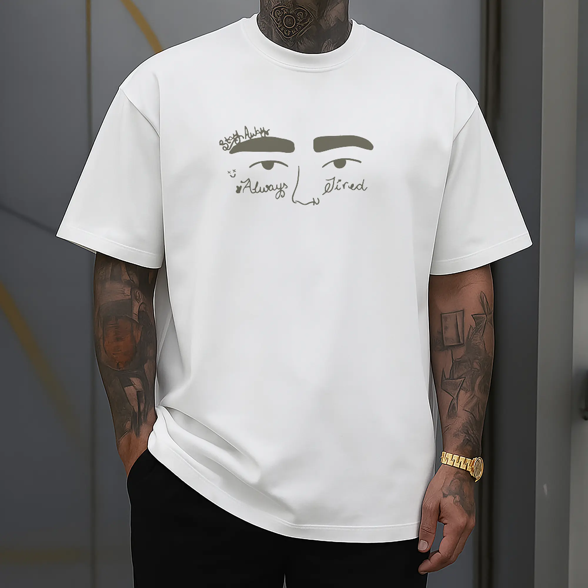 Post Malone “Stay Away & Always Tired” Minimalist DIY Shirt