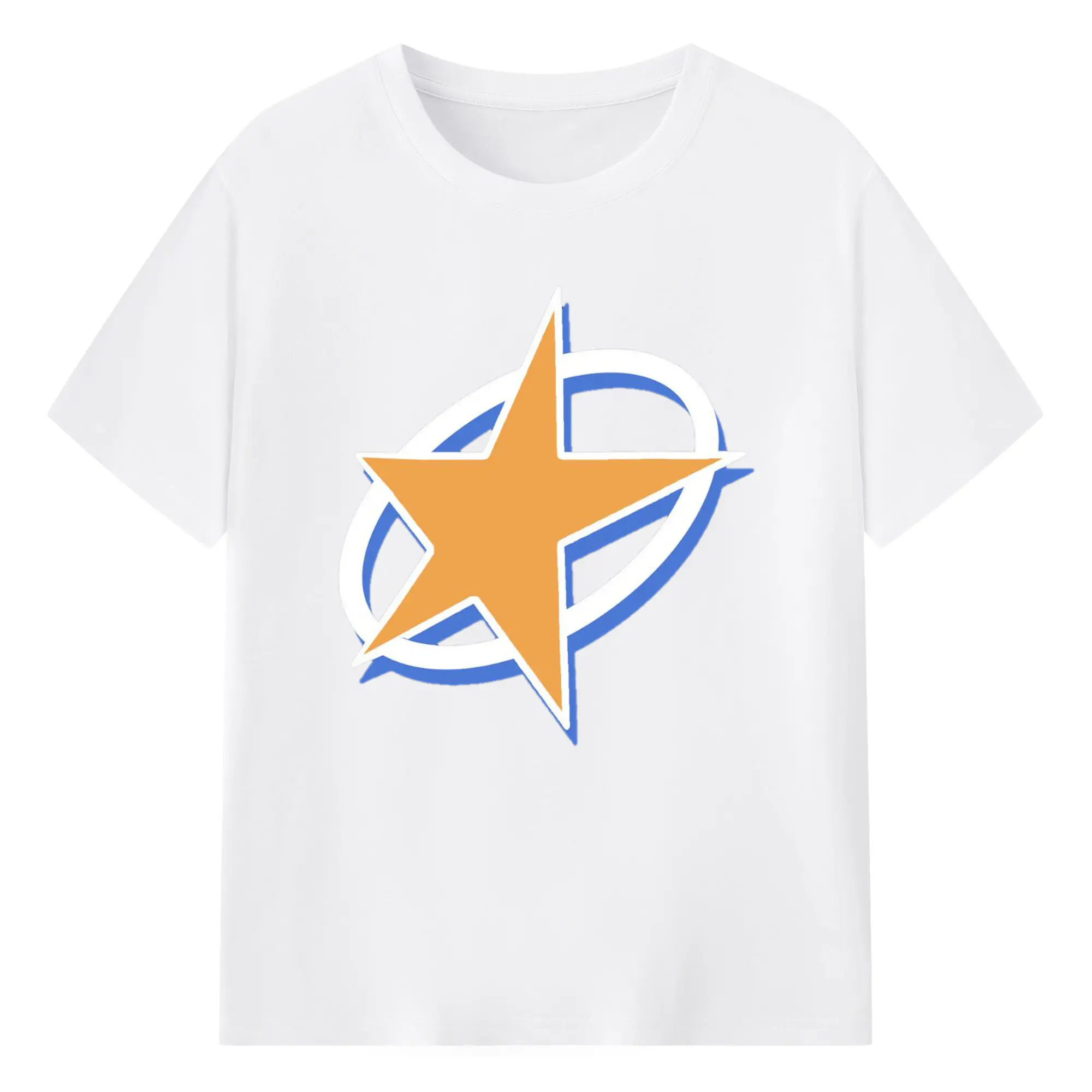 Billie Eilish Orange Star Graphic DIY Shirt - 180g Cotton T-Shirt With Front Heat Transfer Print – Soft, Lightweight, Fitted Design – Comfortable Casual Wear For Sports & Everyday Use