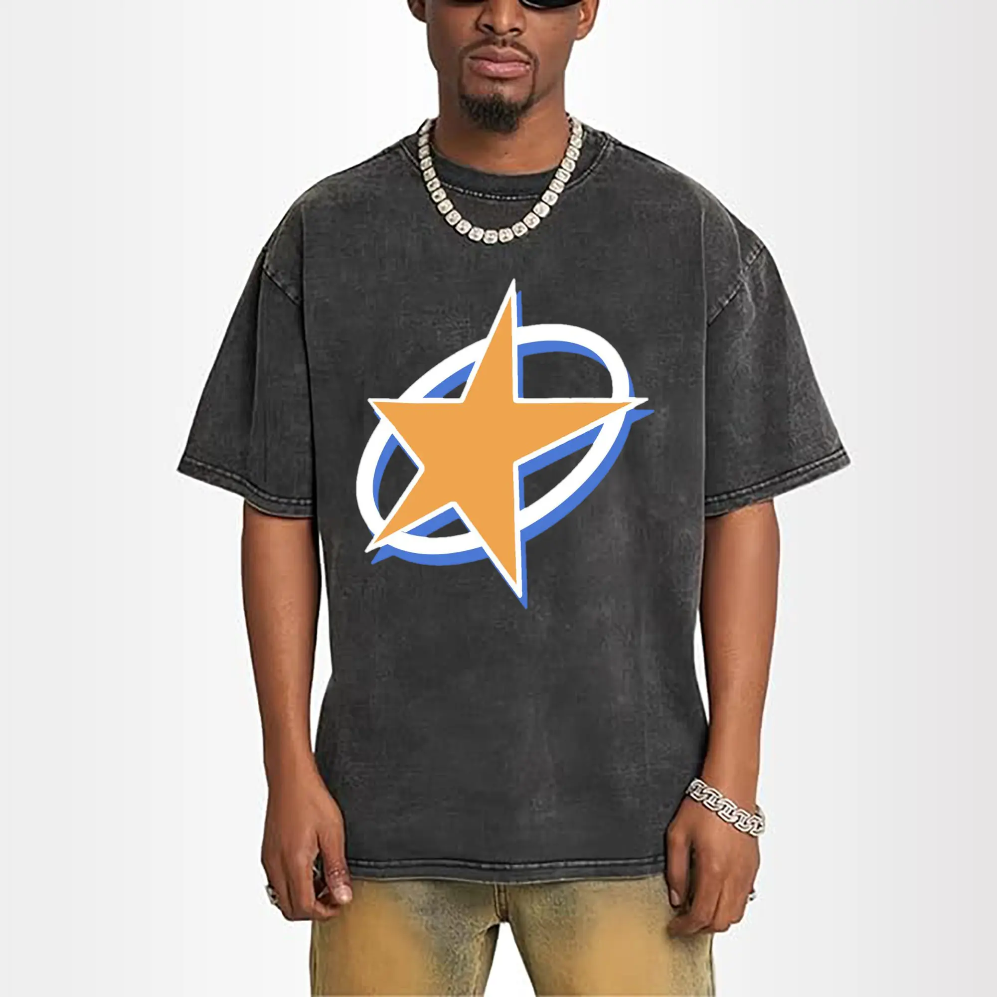 Billie Eilish Orange Star Graphic DIY Shirt