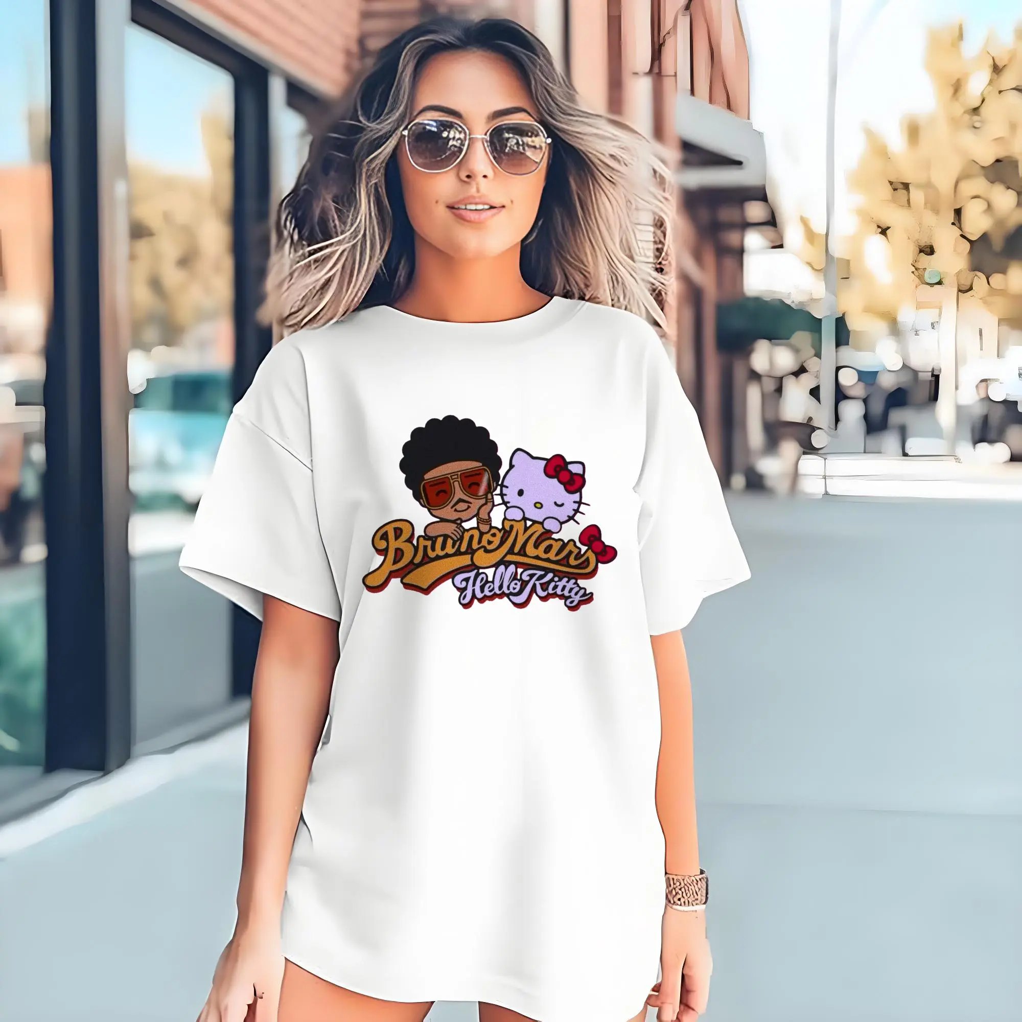 Bruno Mars x Hello Kitty Crossover DIY Shirt