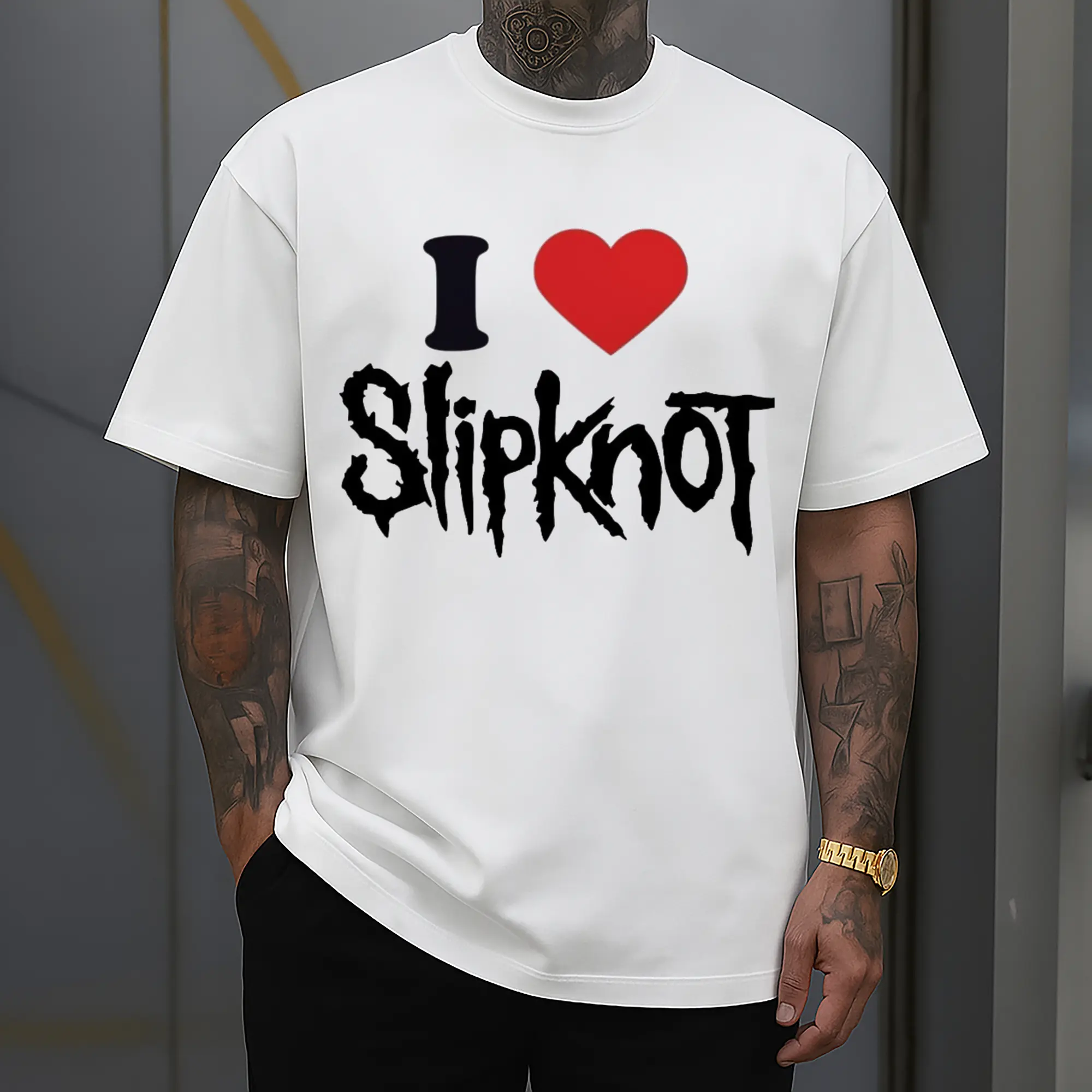 I LOVE Slipknot Slogan DIY Shirt