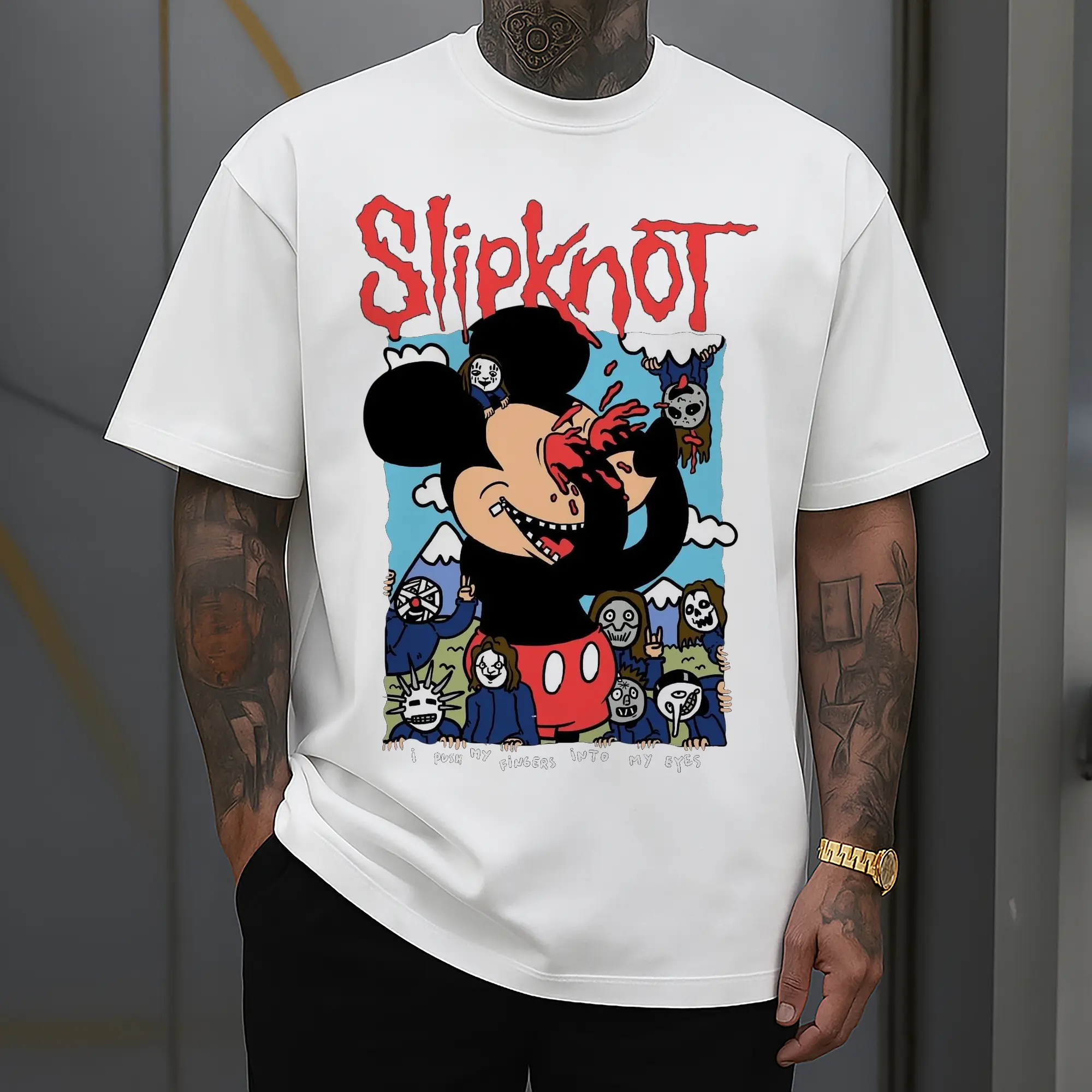 Slipknot Dark Mickey Cartoon DIY Shirt