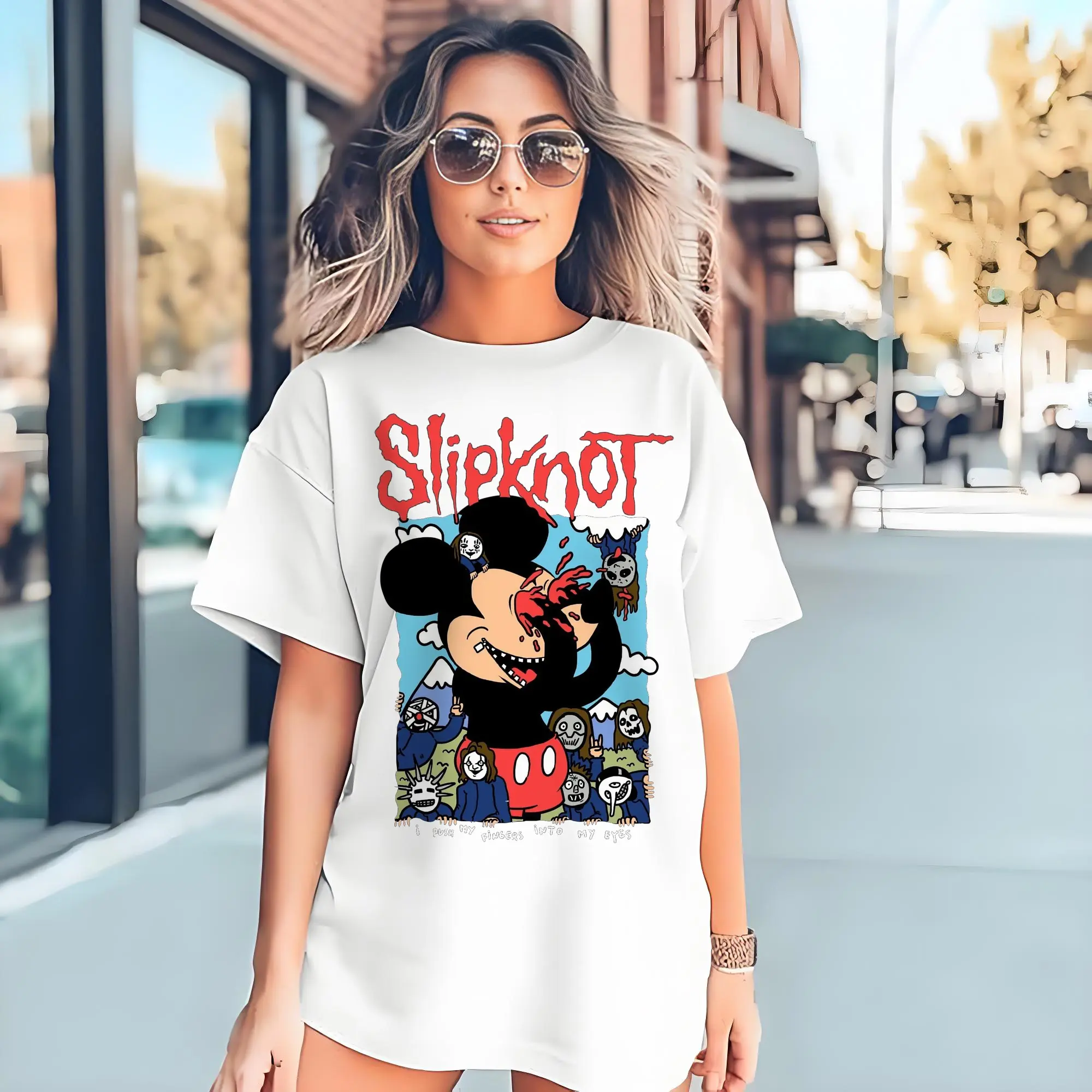 Slipknot Dark Mickey Cartoon DIY Shirt