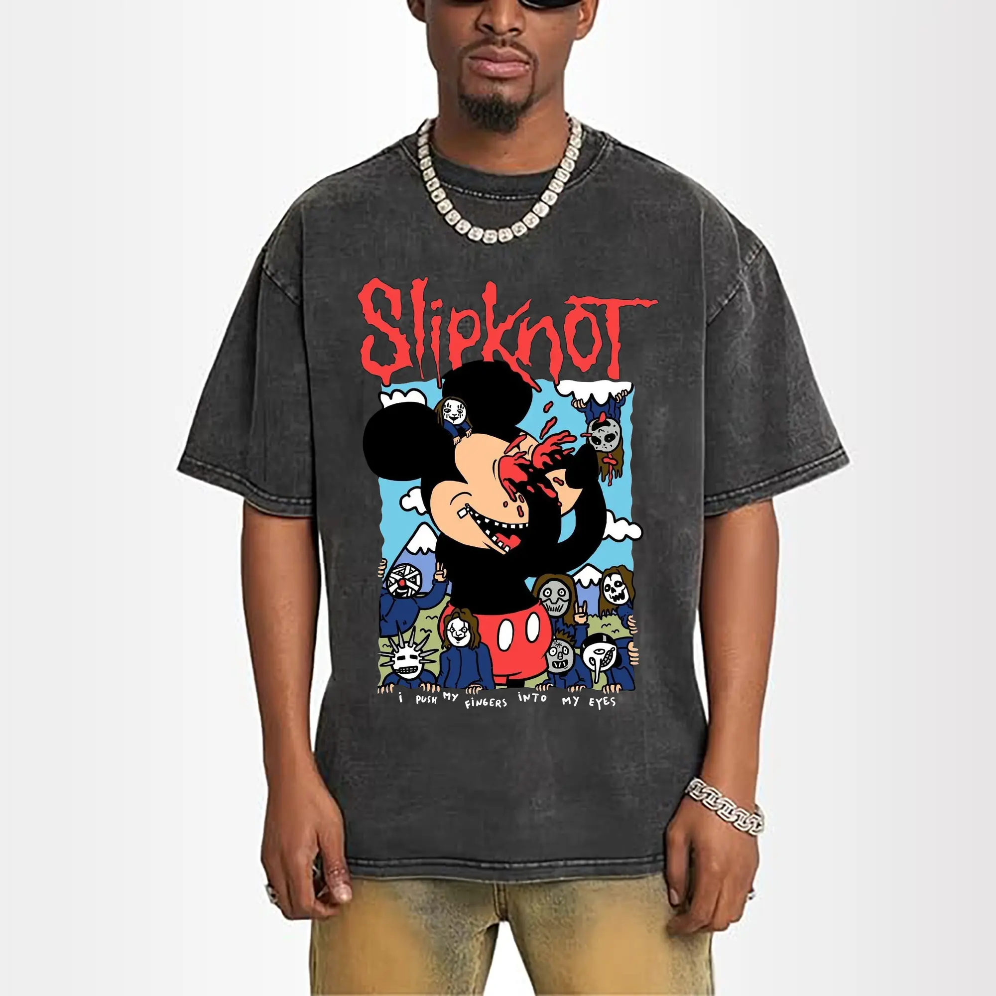 Slipknot Dark Mickey Cartoon DIY Shirt