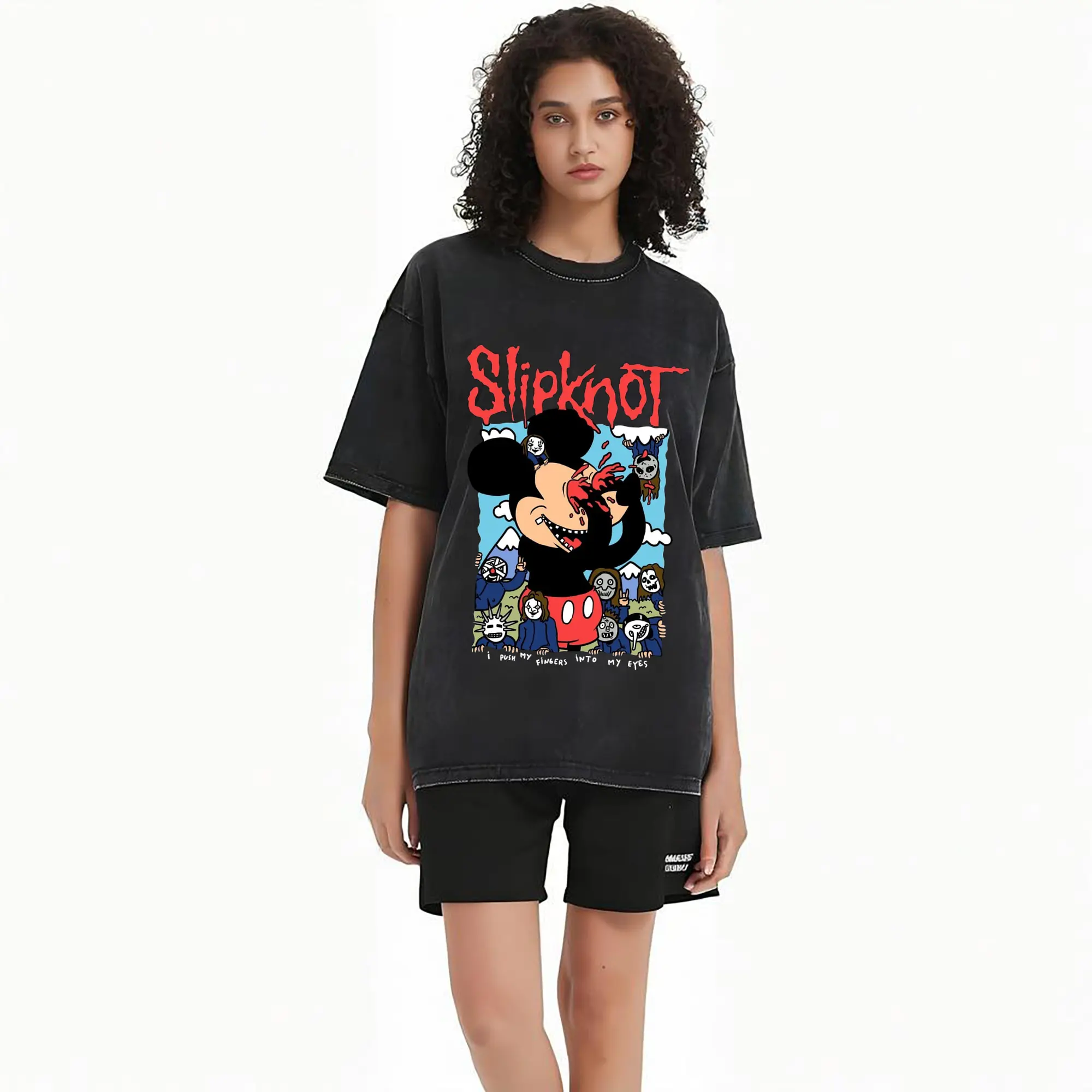 Slipknot Dark Mickey Cartoon DIY Shirt