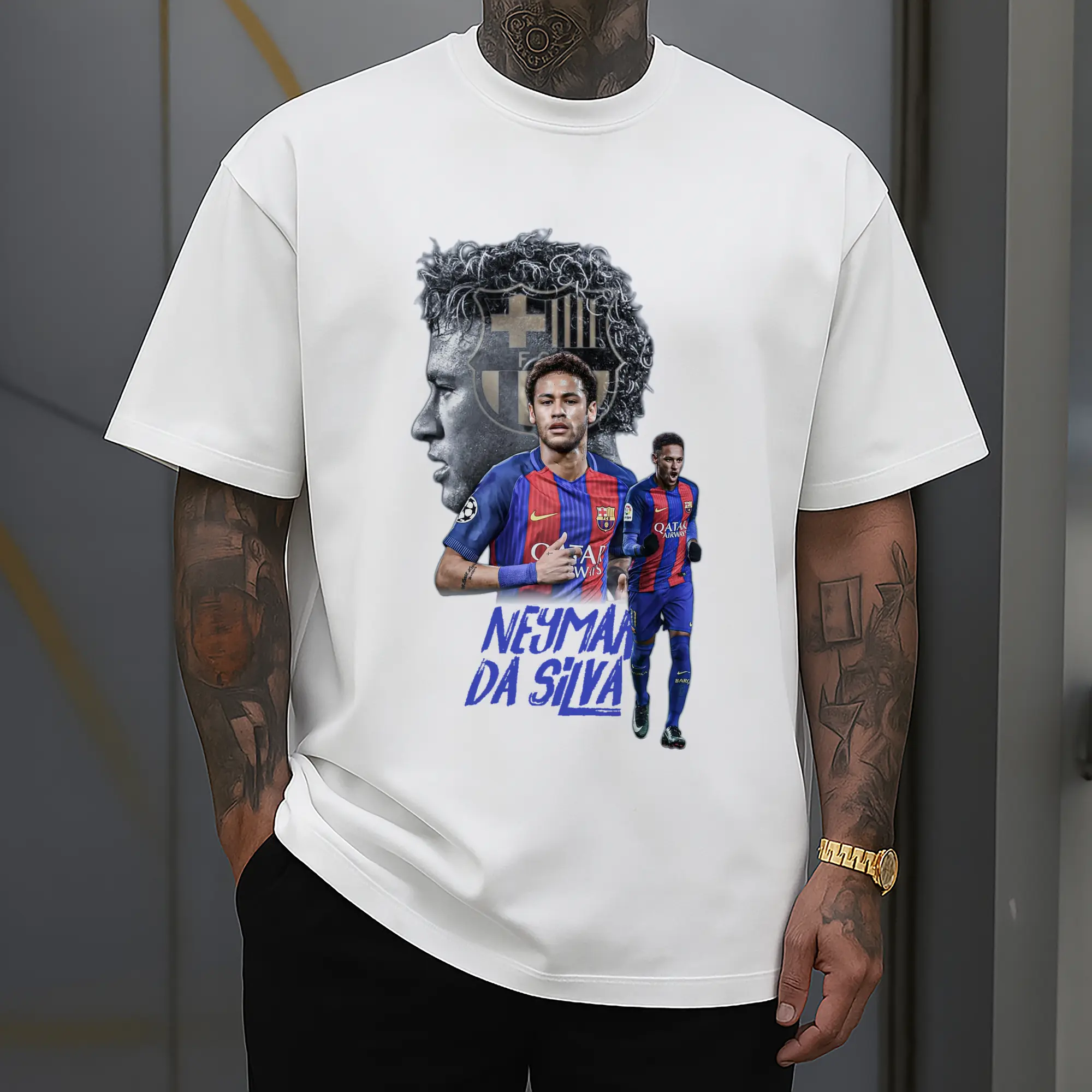 Neymar FC Barcelona Soccer Fan DIY Shirt