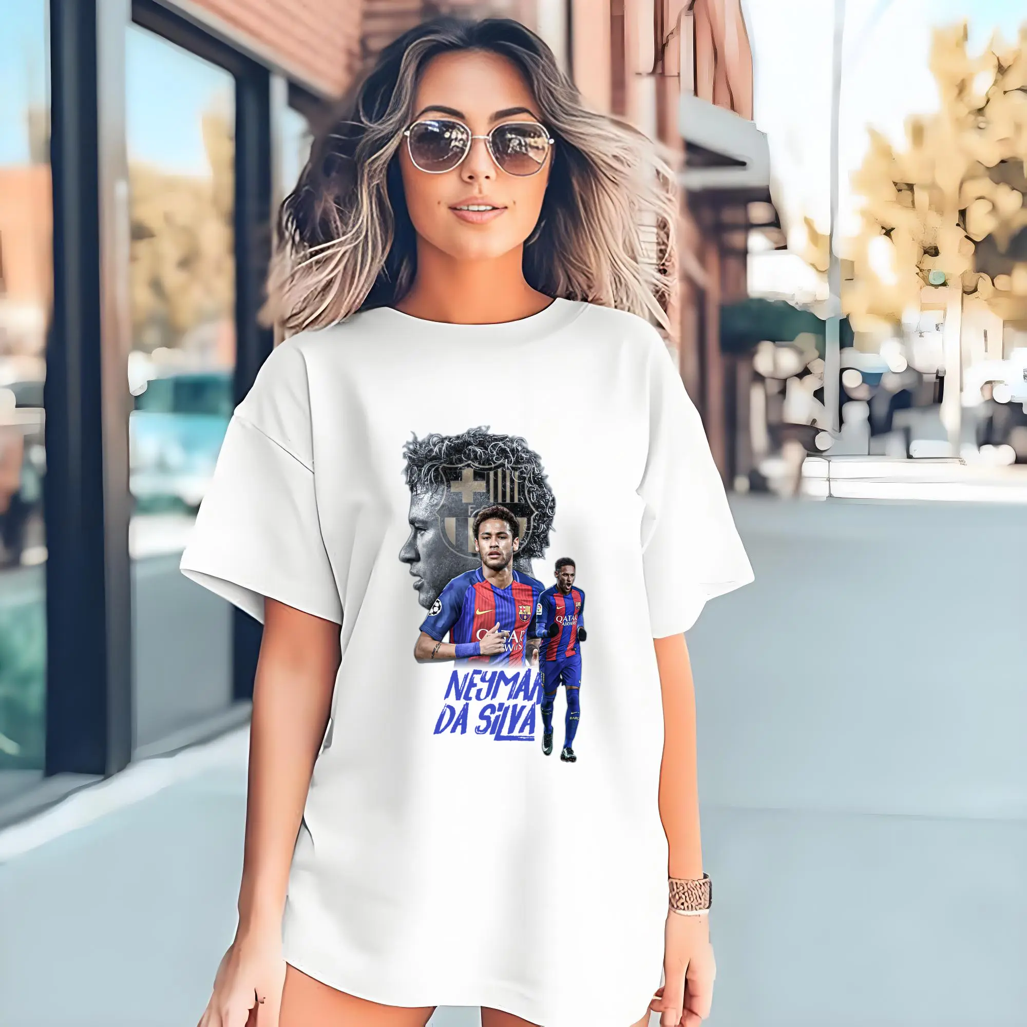 Neymar FC Barcelona Soccer Fan DIY Shirt