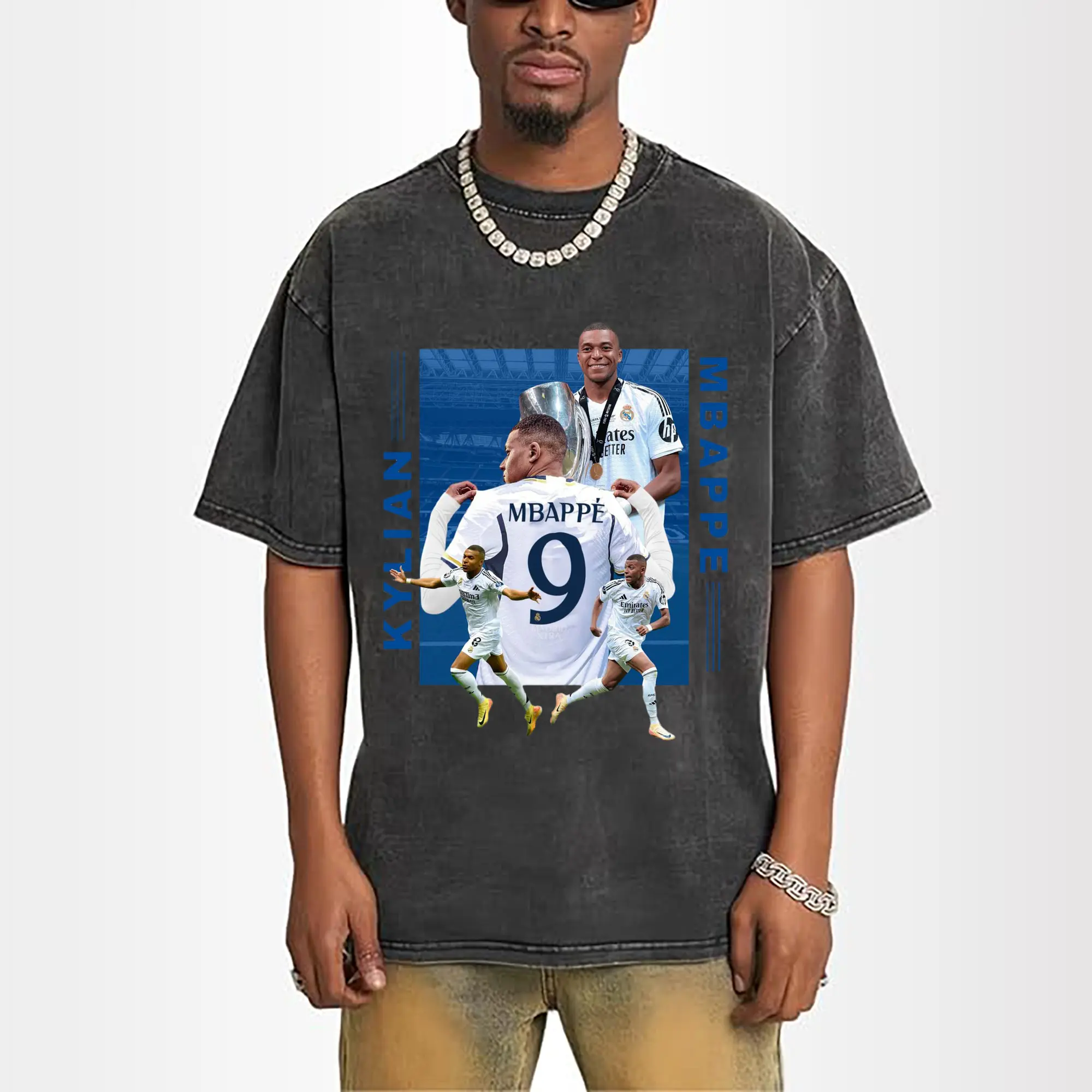 Kylian Mbappé Real Madrid Champions DIY Shirt