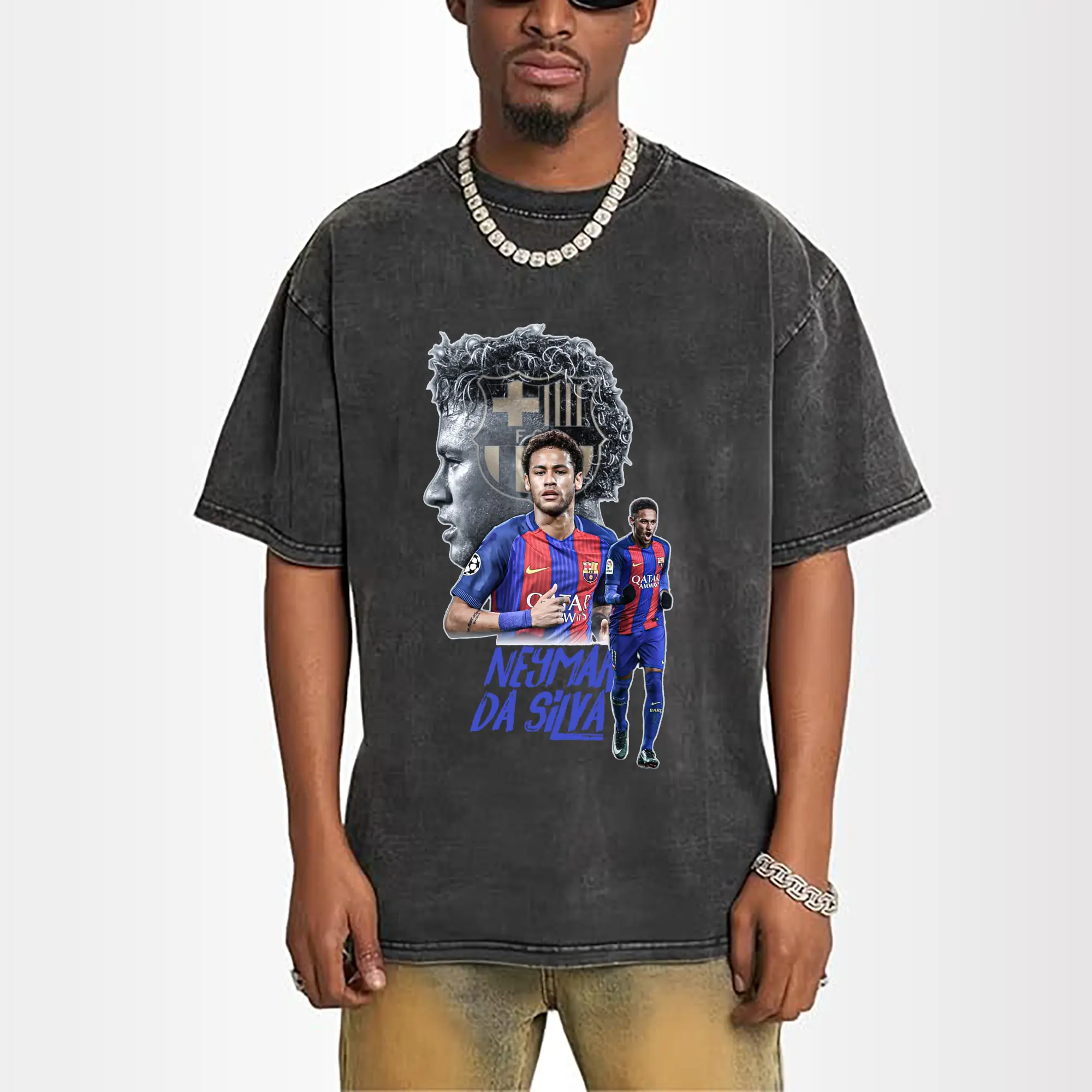 Neymar FC Barcelona Soccer Fan DIY Shirt