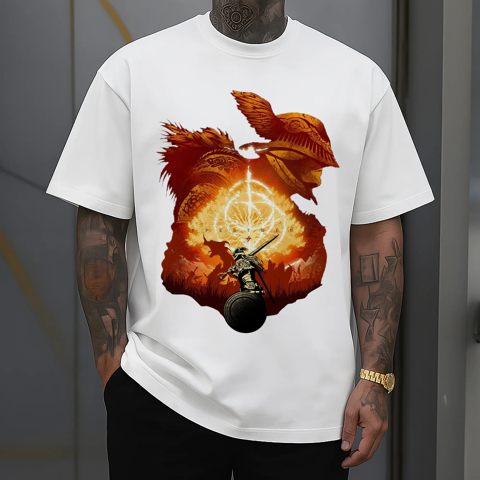 180g Cotton T-Shirt With Front Heat Transfer Print – Soft, Lightweight, Fitted Design – Comfortable Casual Wear For Sports & Everyday Use