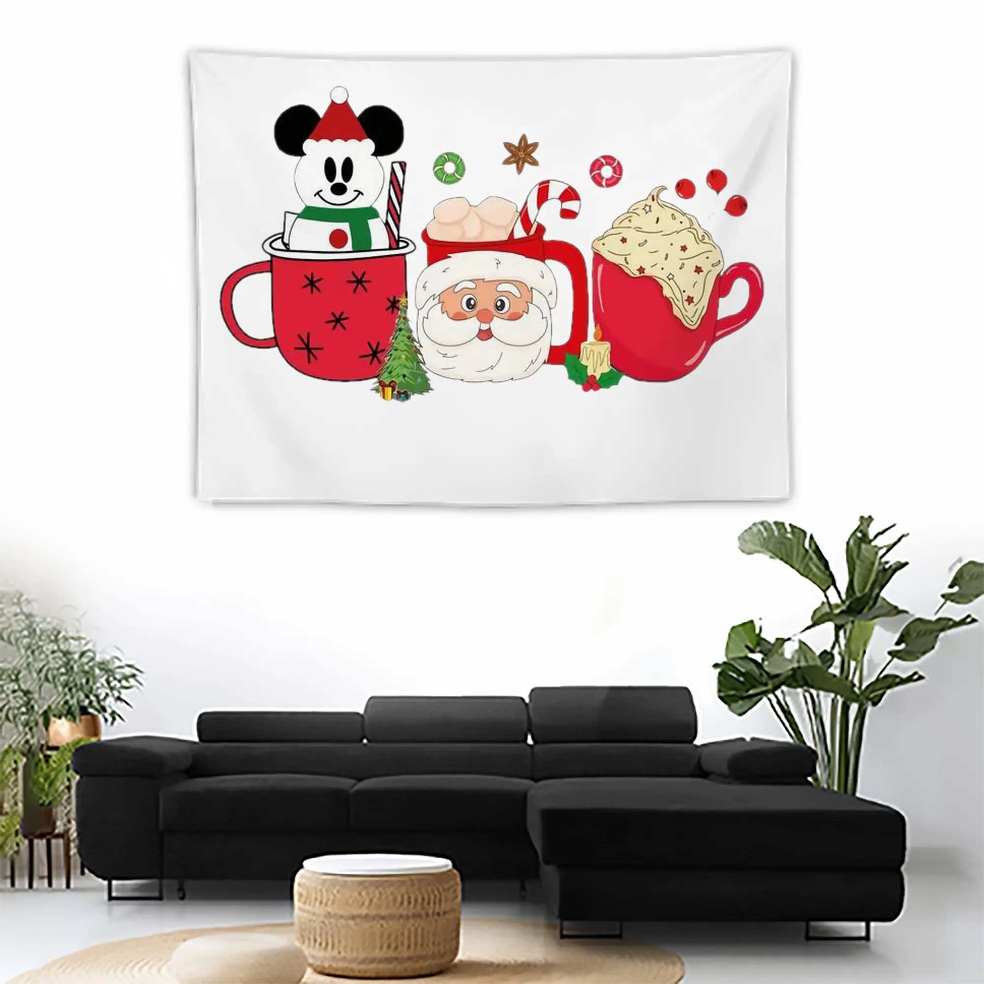 Wall Tapestry For Bedroom Aesthetic – Boho Style Polyester Fabric Wall Hanging With Hooks – 60 X 90 Inch Large Size, Lightweight, Durable, Easy To Hang