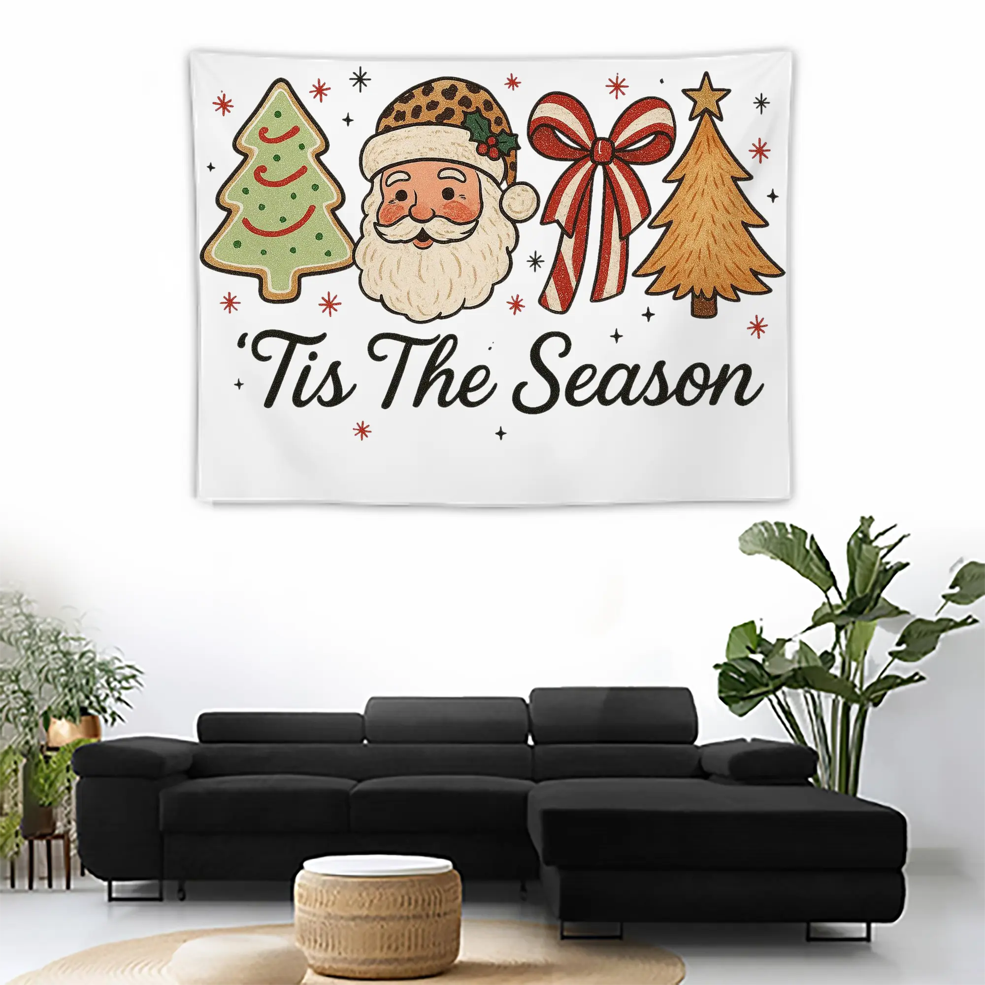 Wall Tapestry For Bedroom Aesthetic – Boho Style Polyester Fabric Wall Hanging With Hooks – 60 X 90 Inch Large Size, Lightweight, Durable, Easy To Hang