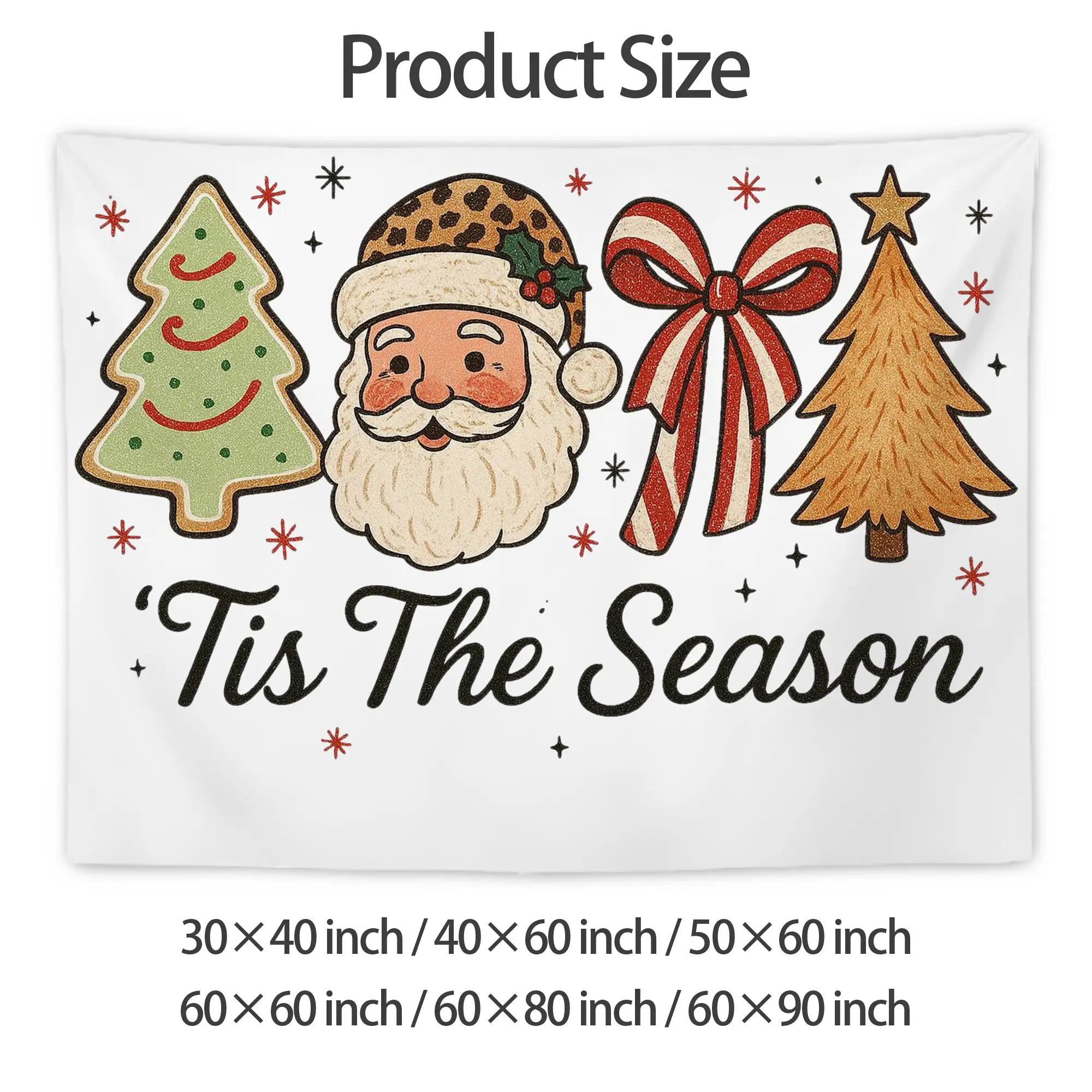 Wall Tapestry For Bedroom Aesthetic – Boho Style Polyester Fabric Wall Hanging With Hooks – 60 X 90 Inch Large Size, Lightweight, Durable, Easy To Hang