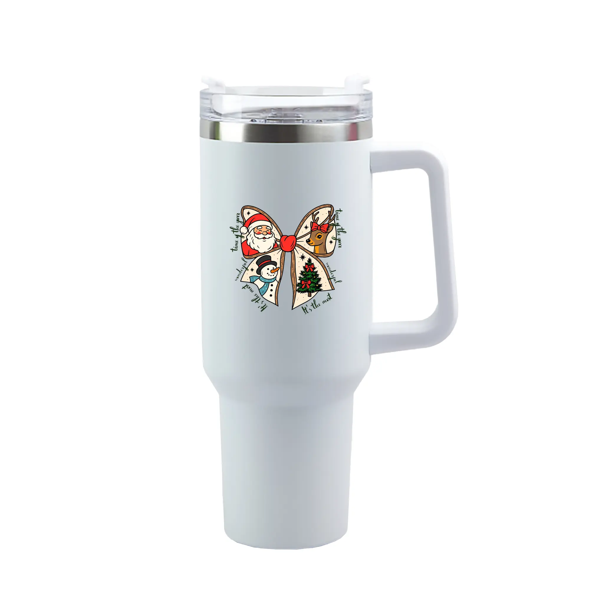 40oz Handle Car Tumbler – Durable Stainless Steel Travel Mug With UV Print – Double Wall Insulated, Fits Most Car Cup Holders