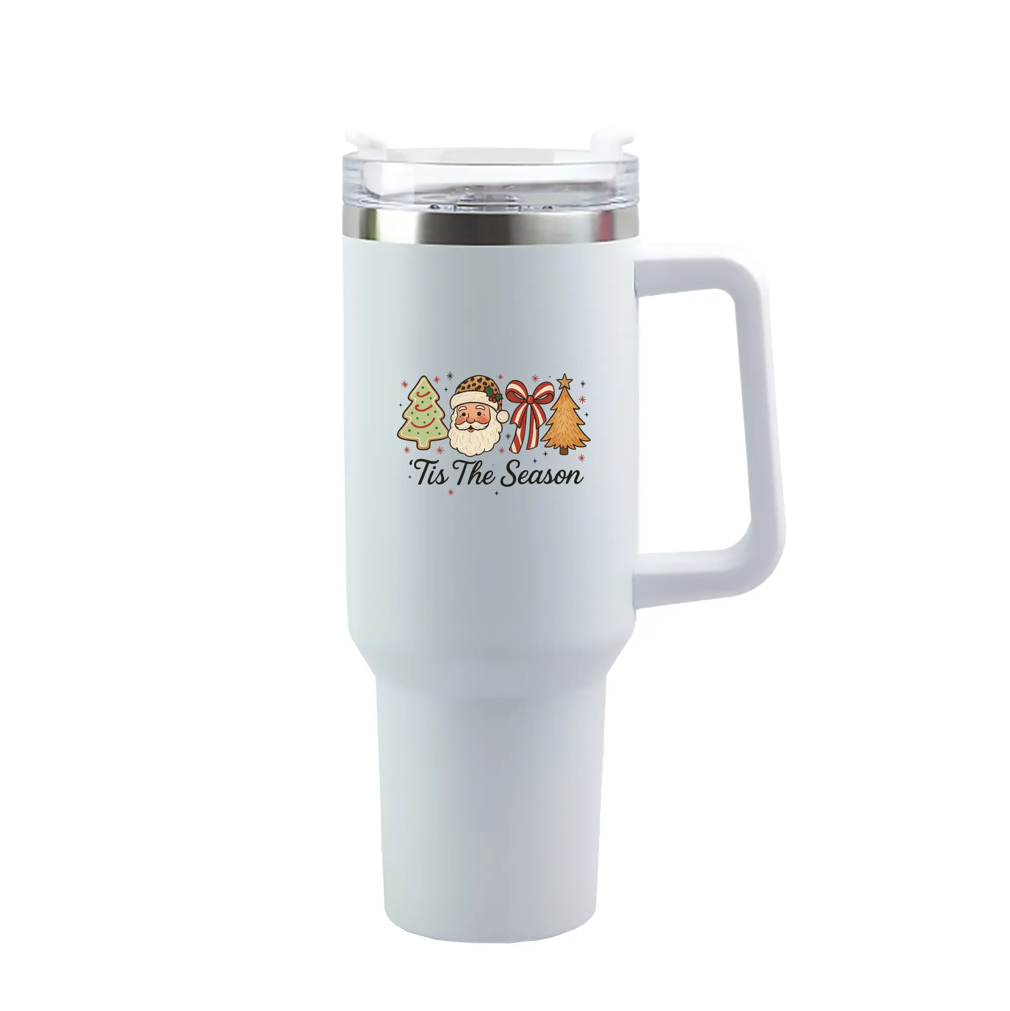 40oz Handle Car Tumbler – Durable Stainless Steel Travel Mug With UV Print – Double Wall Insulated, Fits Most Car Cup Holders