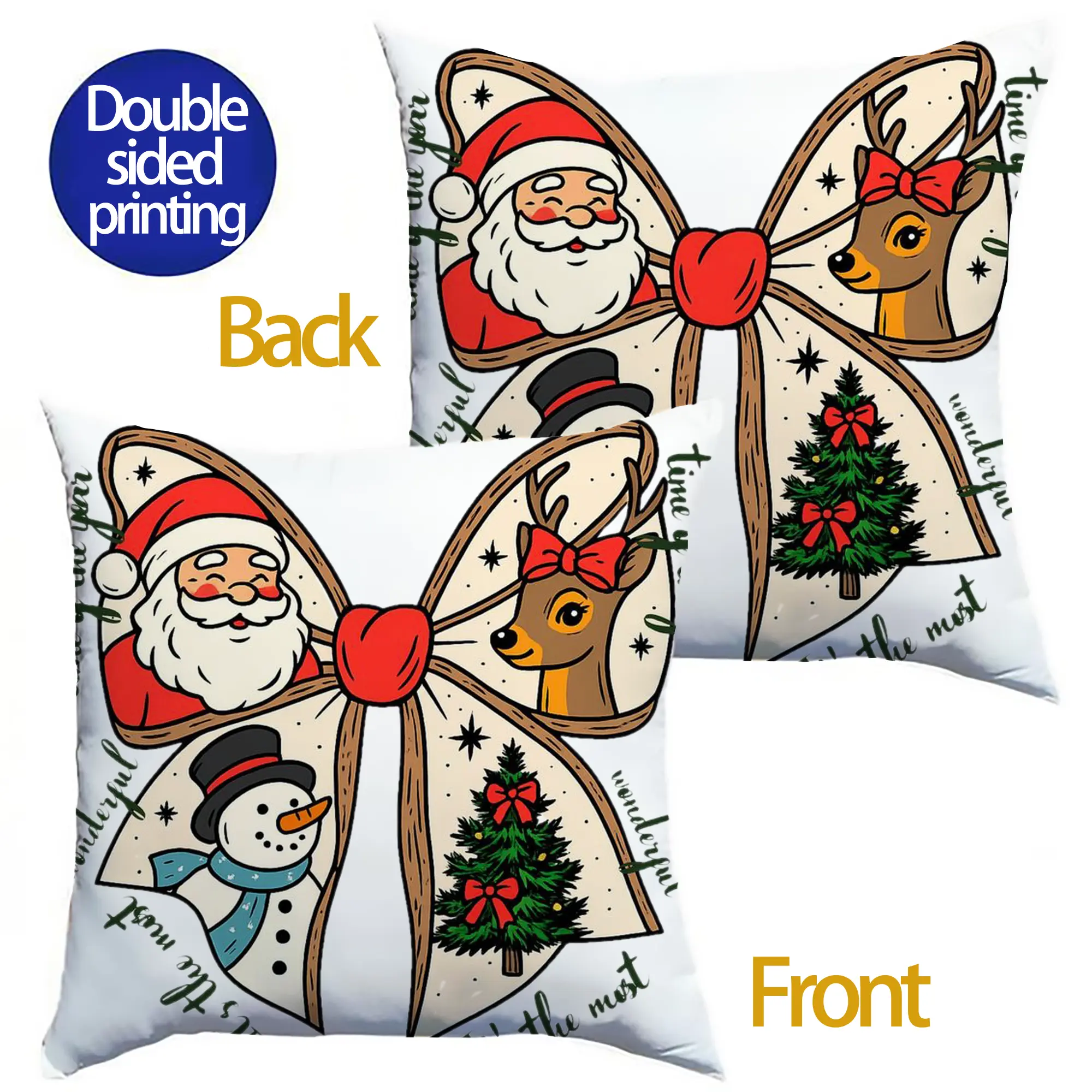 Soft Polyester Pillow Cover With Insert – Double-Sided Design, Invisible Zipper, Durable & Breathable – Easy Care Cushion Set