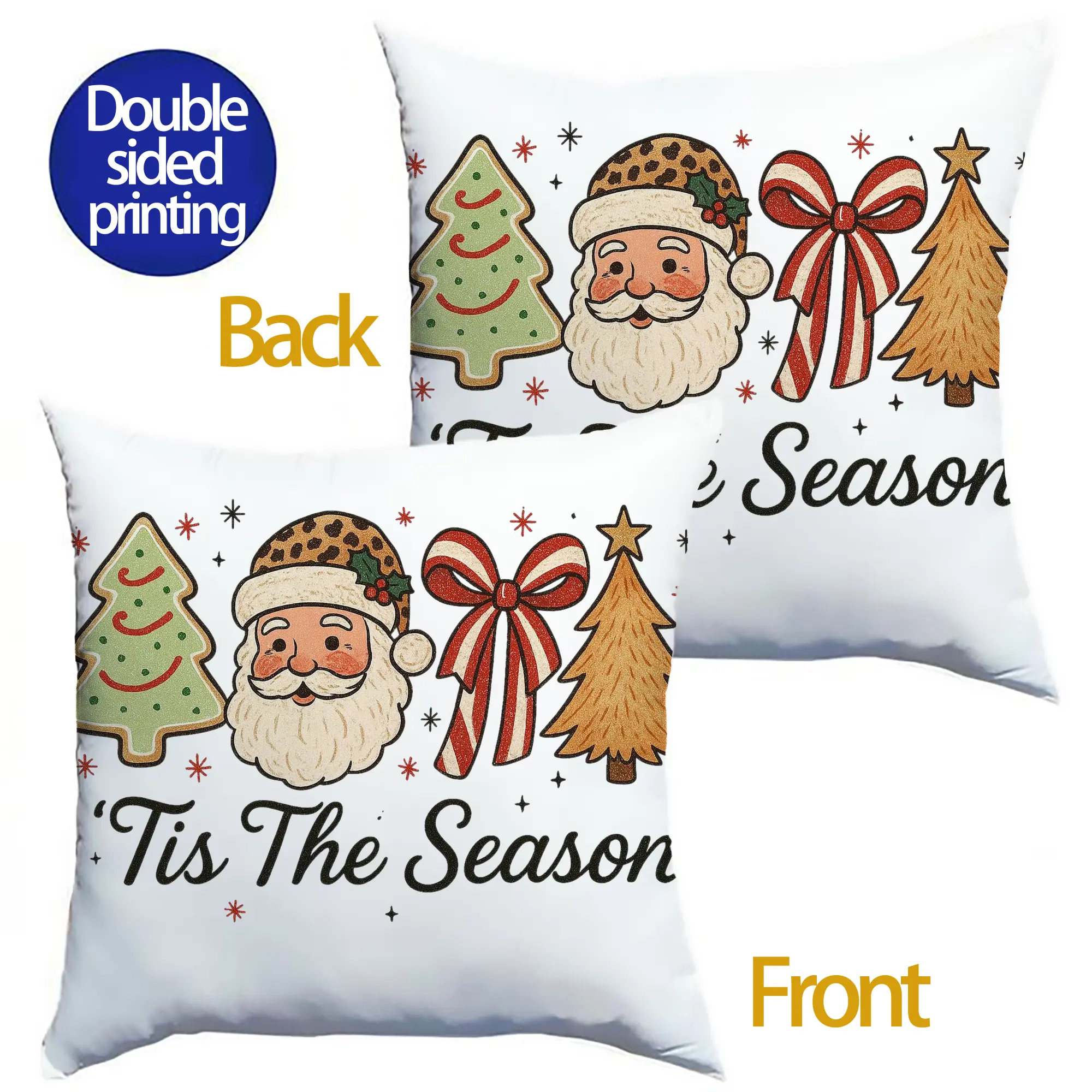 Soft Polyester Pillow Cover With Insert – Double-Sided Design, Invisible Zipper, Durable & Breathable – Easy Care Cushion Set