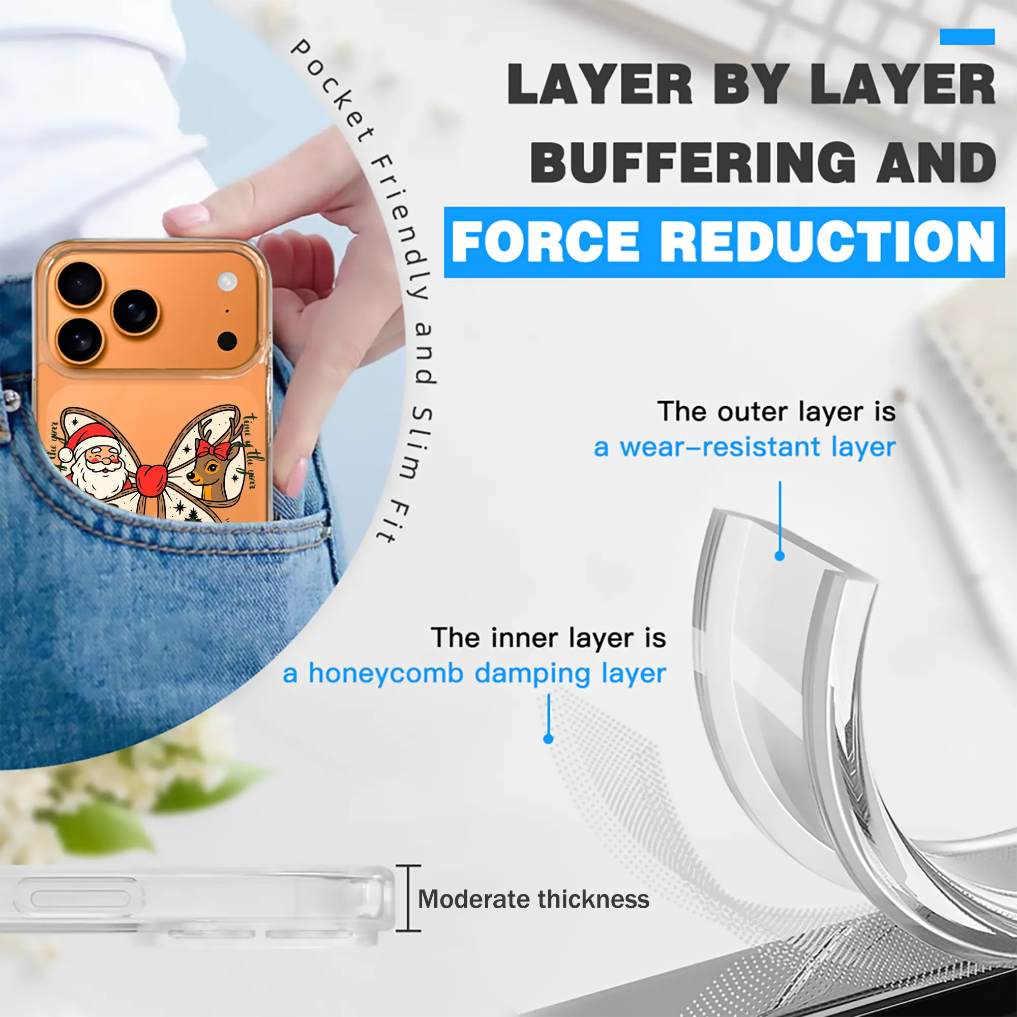 iPhone 17 Series Transparent TPU Case – Slim Shockproof Protective Cover with Precise Fit Protective – Phone Case for iPhone 17/17 Air/17 Pro/17 Pro Max