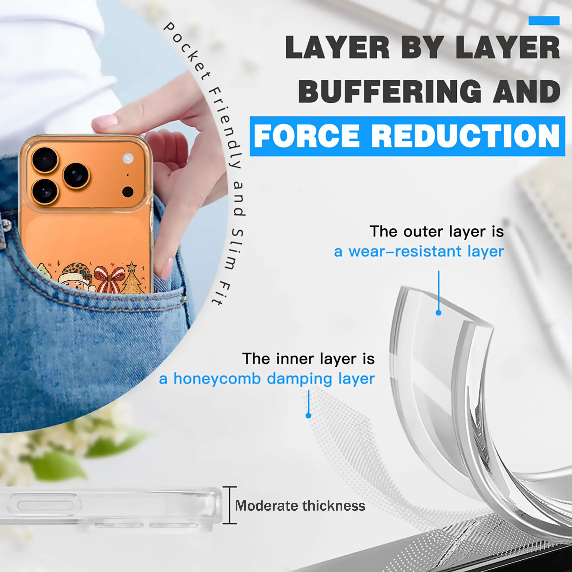 iPhone 17 Series Transparent TPU Case – Slim Shockproof Protective Cover with Precise Fit Protective – Phone Case for iPhone 17/17 Air/17 Pro/17 Pro Max