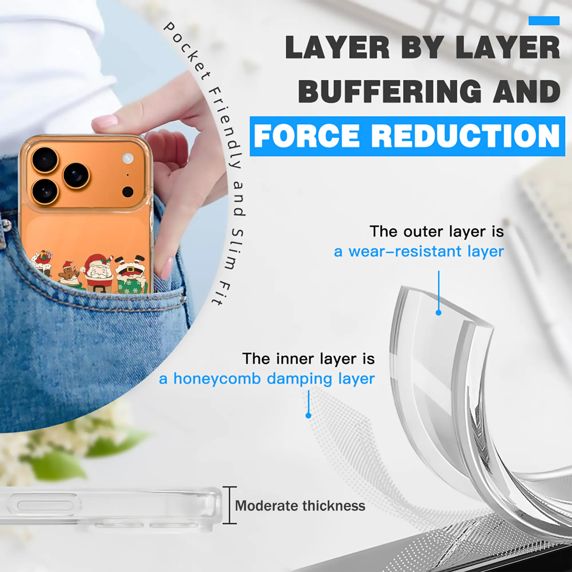 iPhone 17 Series Transparent TPU Case – Slim Shockproof Protective Cover with Precise Fit Protective – Phone Case for iPhone 17/17 Air/17 Pro/17 Pro Max