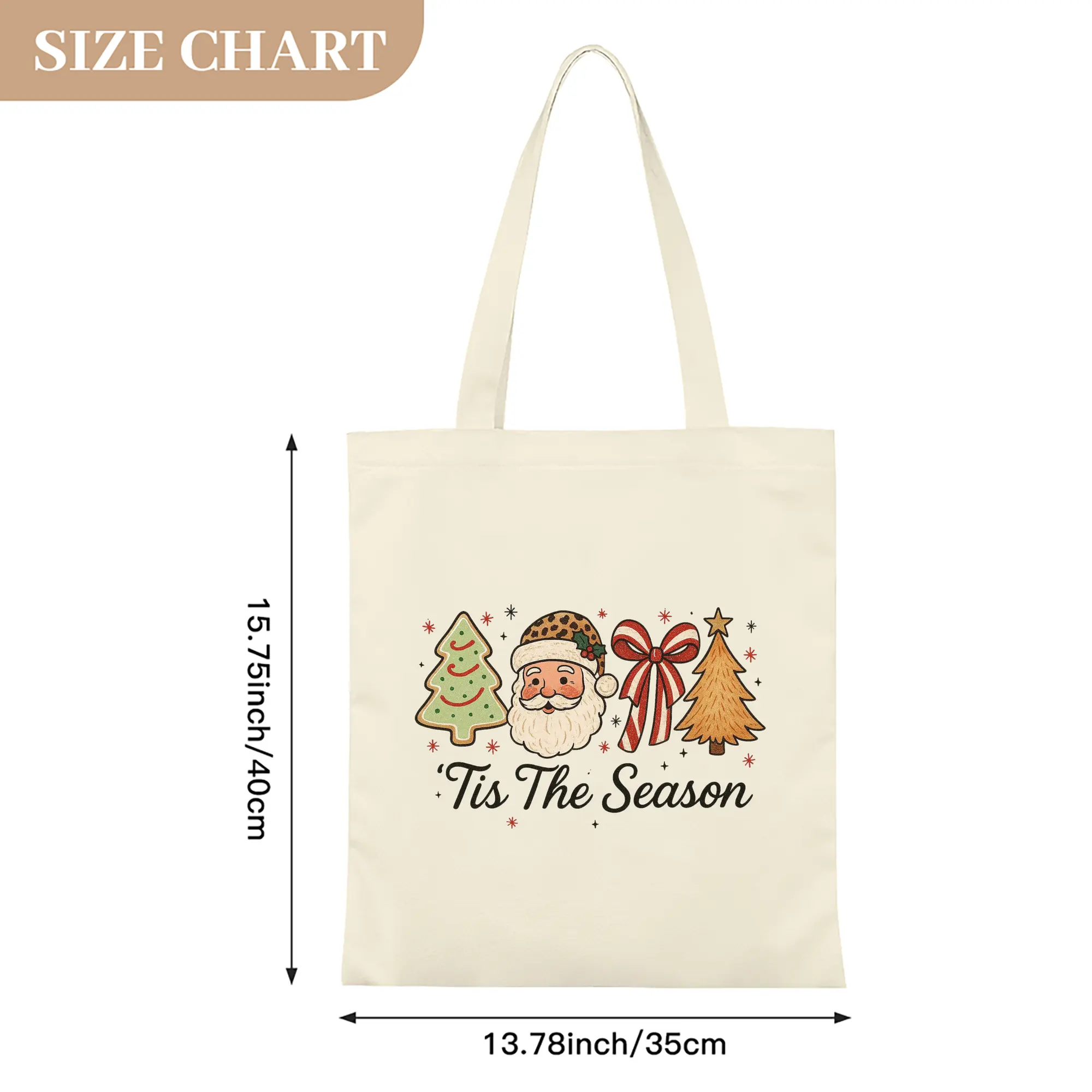 Vintage Santa Leopard Print Tis The Season