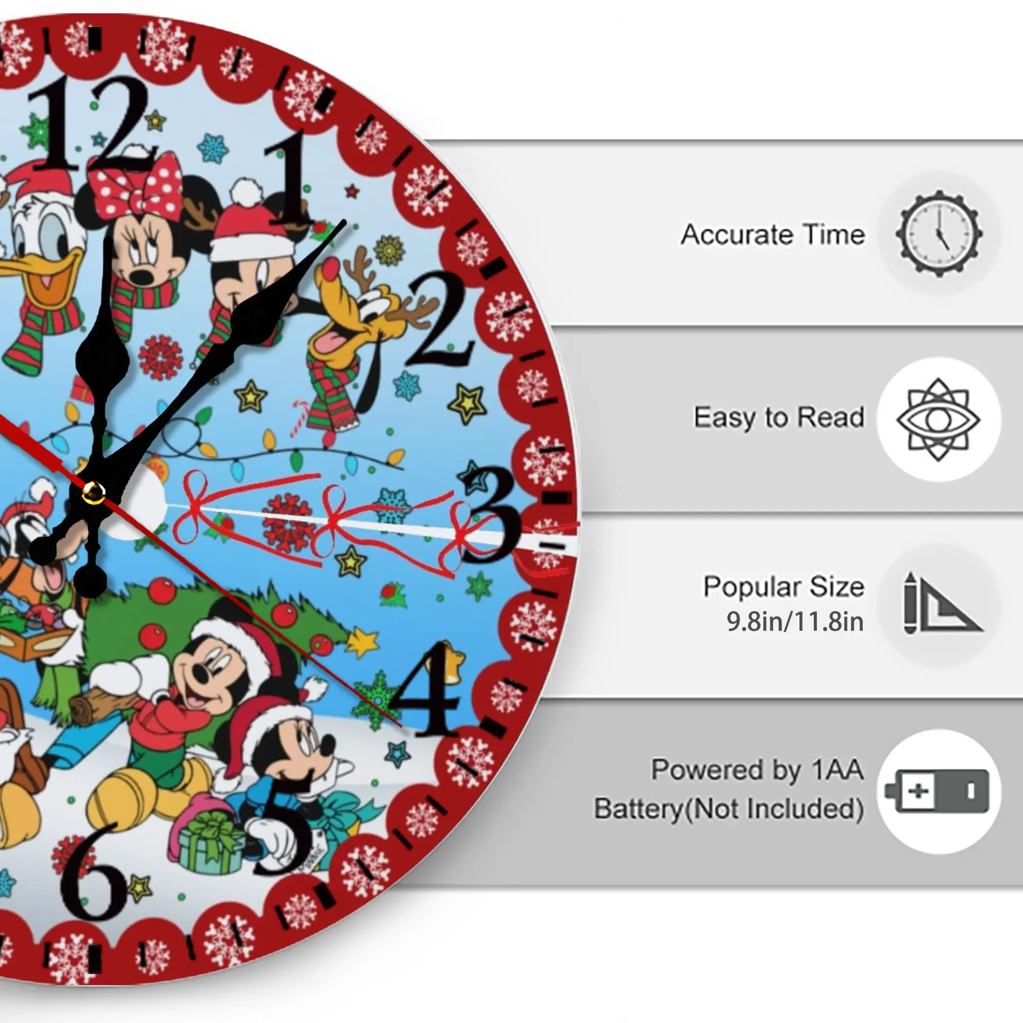 Silent Round Wall Clock – Modern & Stylish DIY Design, Durable Wood Construction, Easy To Install – Perfect For Office, Bedroom, Living Room, And More