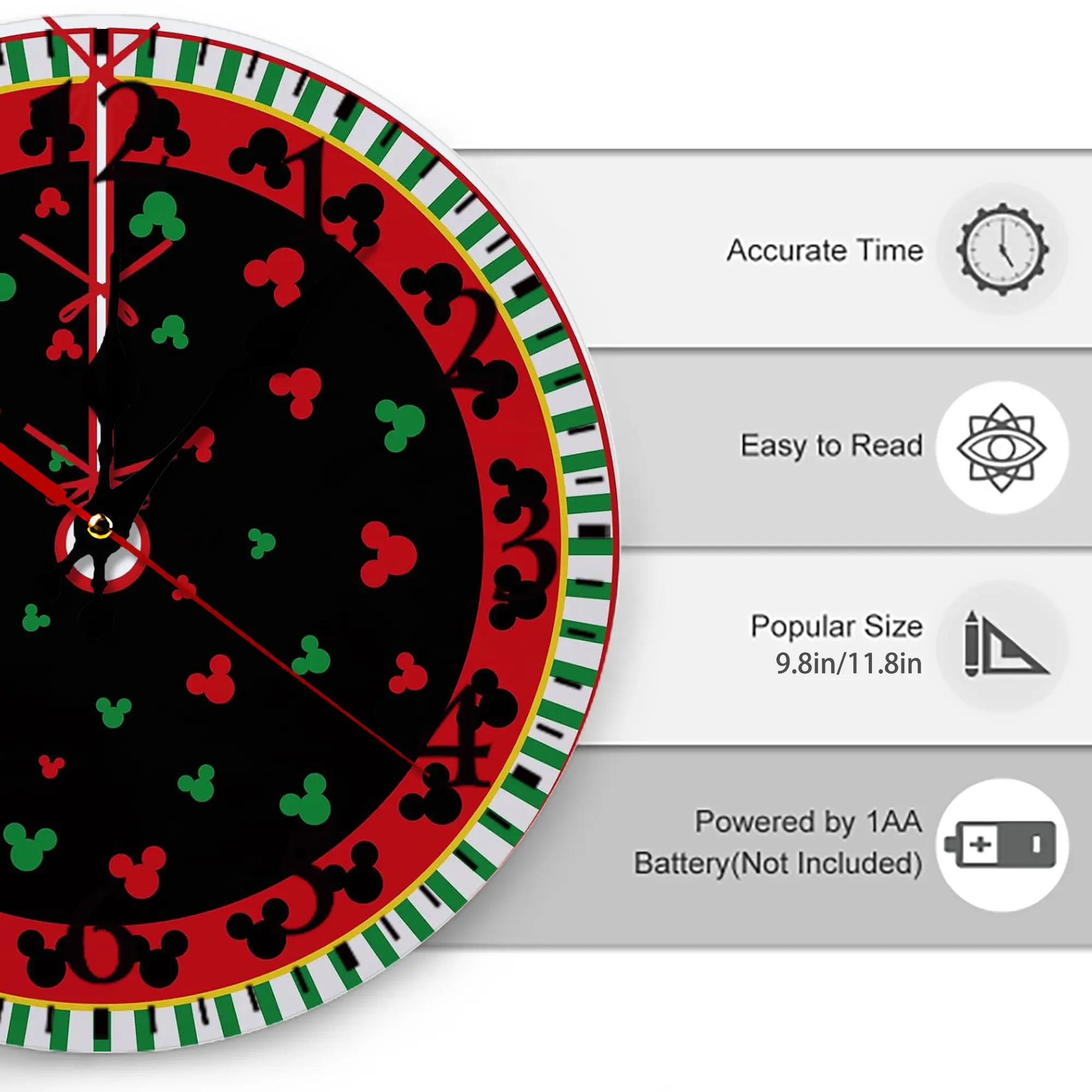 Silent Round Wall Clock – Modern & Stylish DIY Design, Durable Wood Construction, Easy To Install – Perfect For Office, Bedroom, Living Room, And More