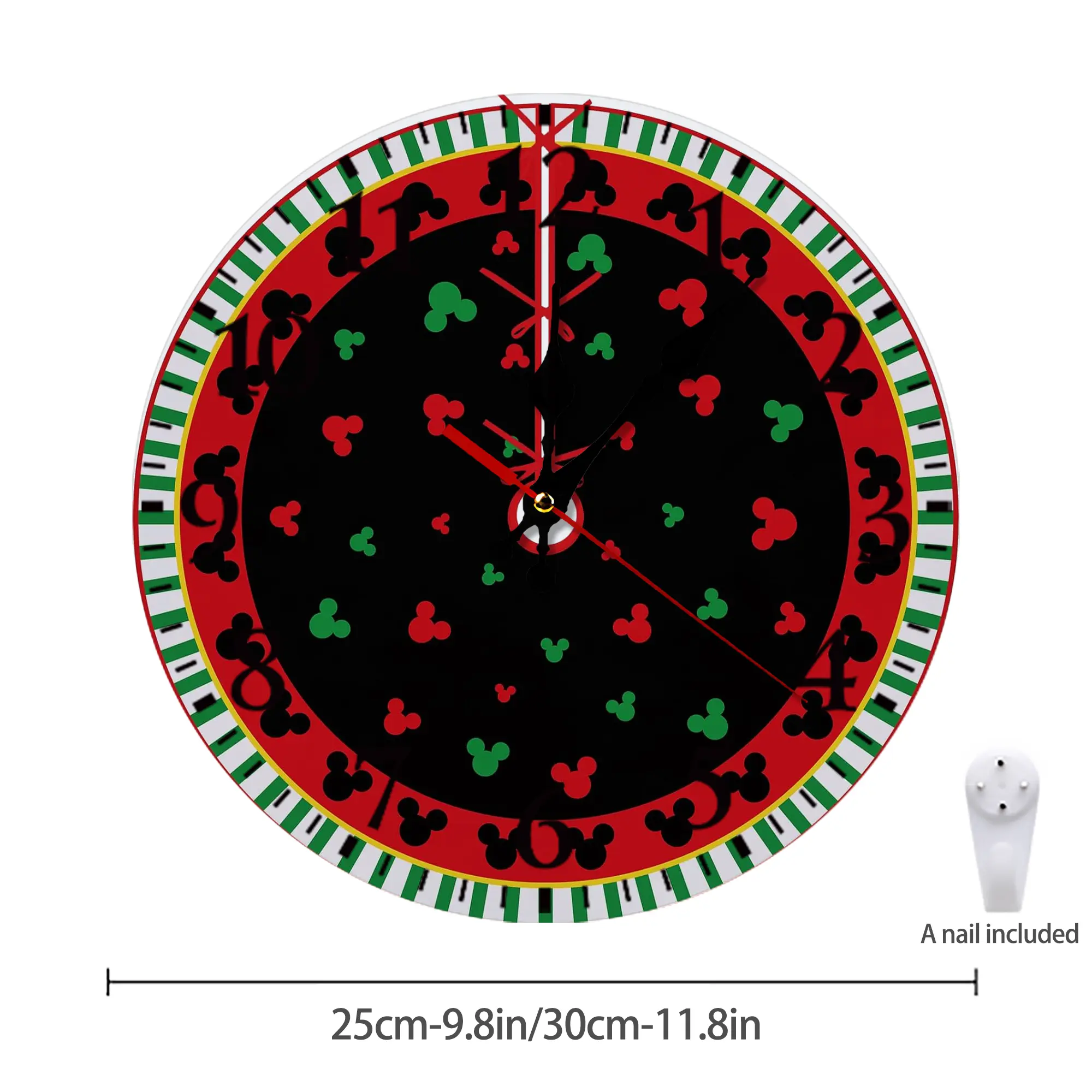 Silent Round Wall Clock – Modern & Stylish DIY Design, Durable Wood Construction, Easy To Install – Perfect For Office, Bedroom, Living Room, And More