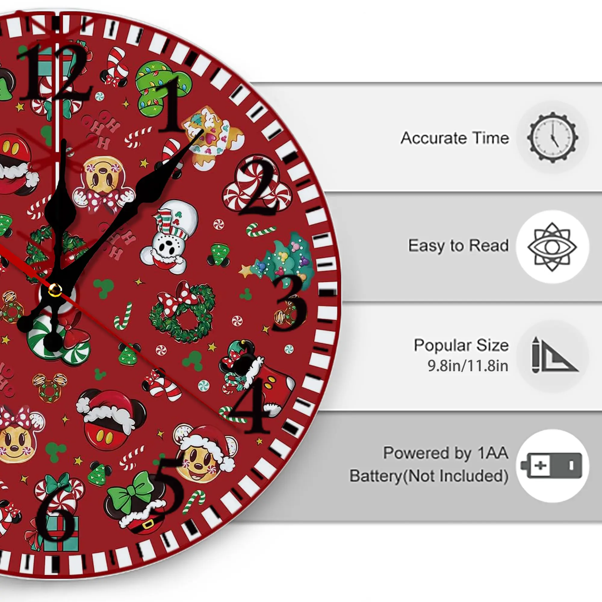 Silent Round Wall Clock – Modern & Stylish DIY Design, Durable Wood Construction, Easy To Install – Perfect For Office, Bedroom, Living Room, And More