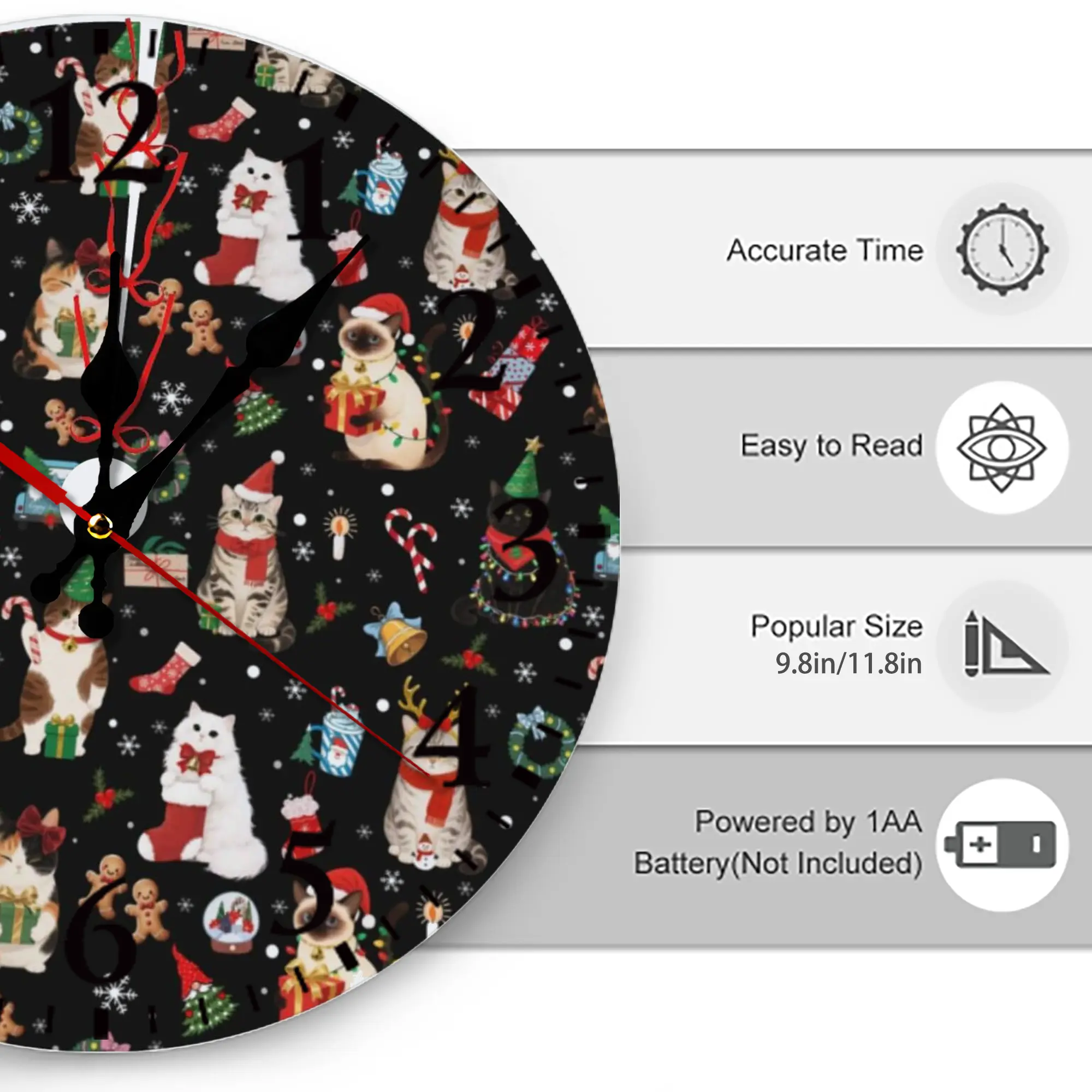 Silent Round Wall Clock – Modern & Stylish DIY Design, Durable Wood Construction, Easy To Install – Perfect For Office, Bedroom, Living Room, And More