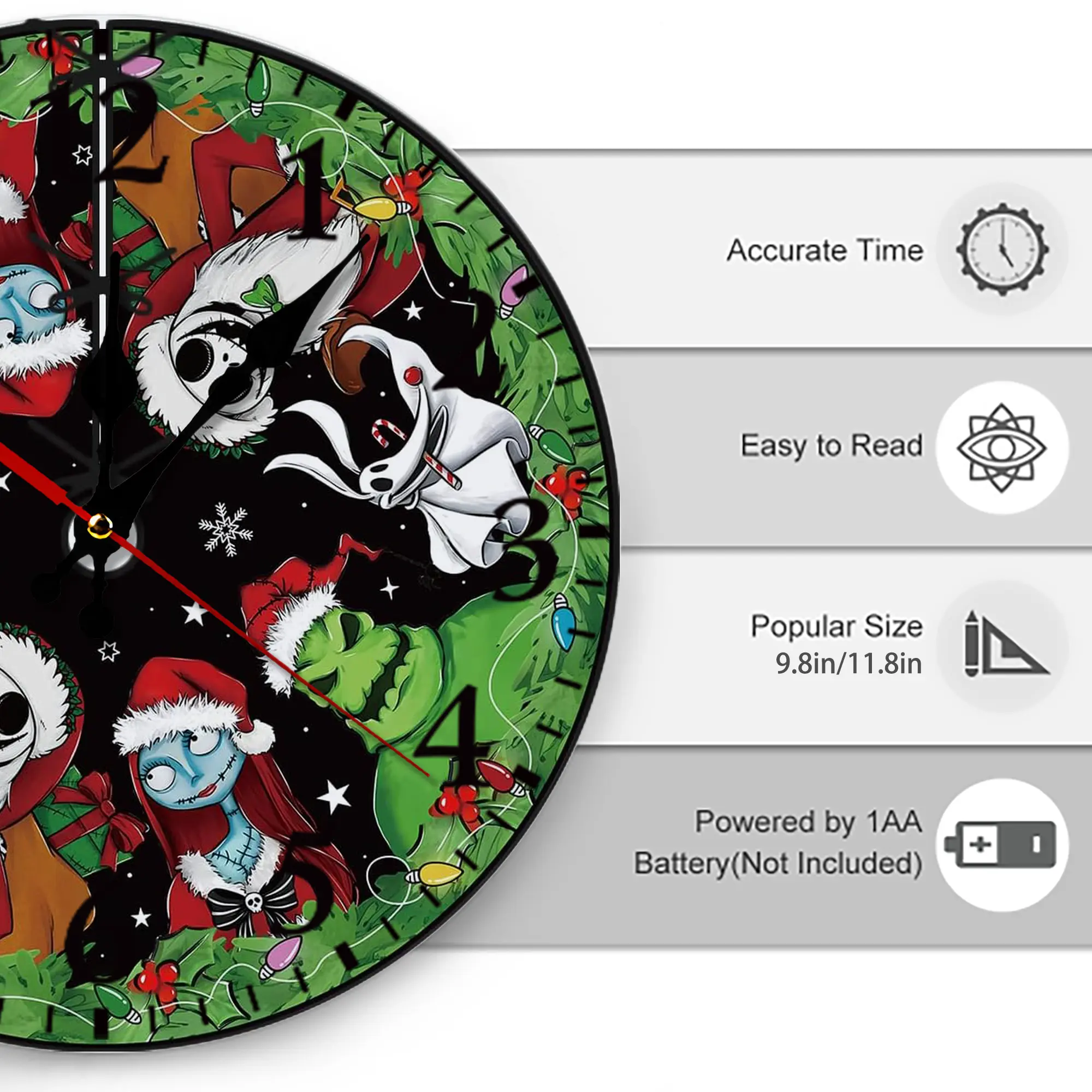 Silent Round Wall Clock – Modern & Stylish DIY Design, Durable Wood Construction, Easy To Install – Perfect For Office, Bedroom, Living Room, And More