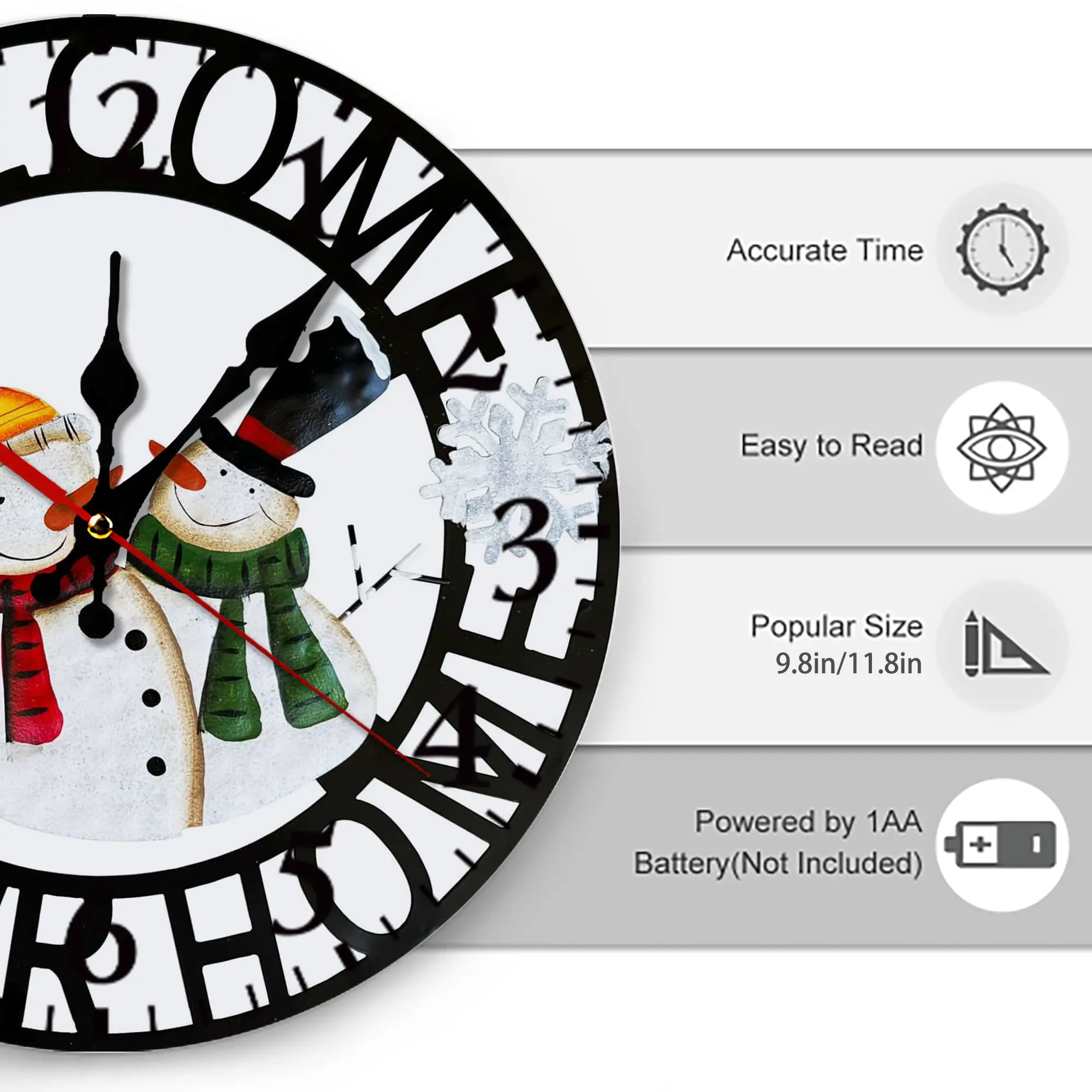 Silent Round Wall Clock – Modern & Stylish DIY Design, Durable Wood Construction, Easy To Install – Perfect For Office, Bedroom, Living Room, And More