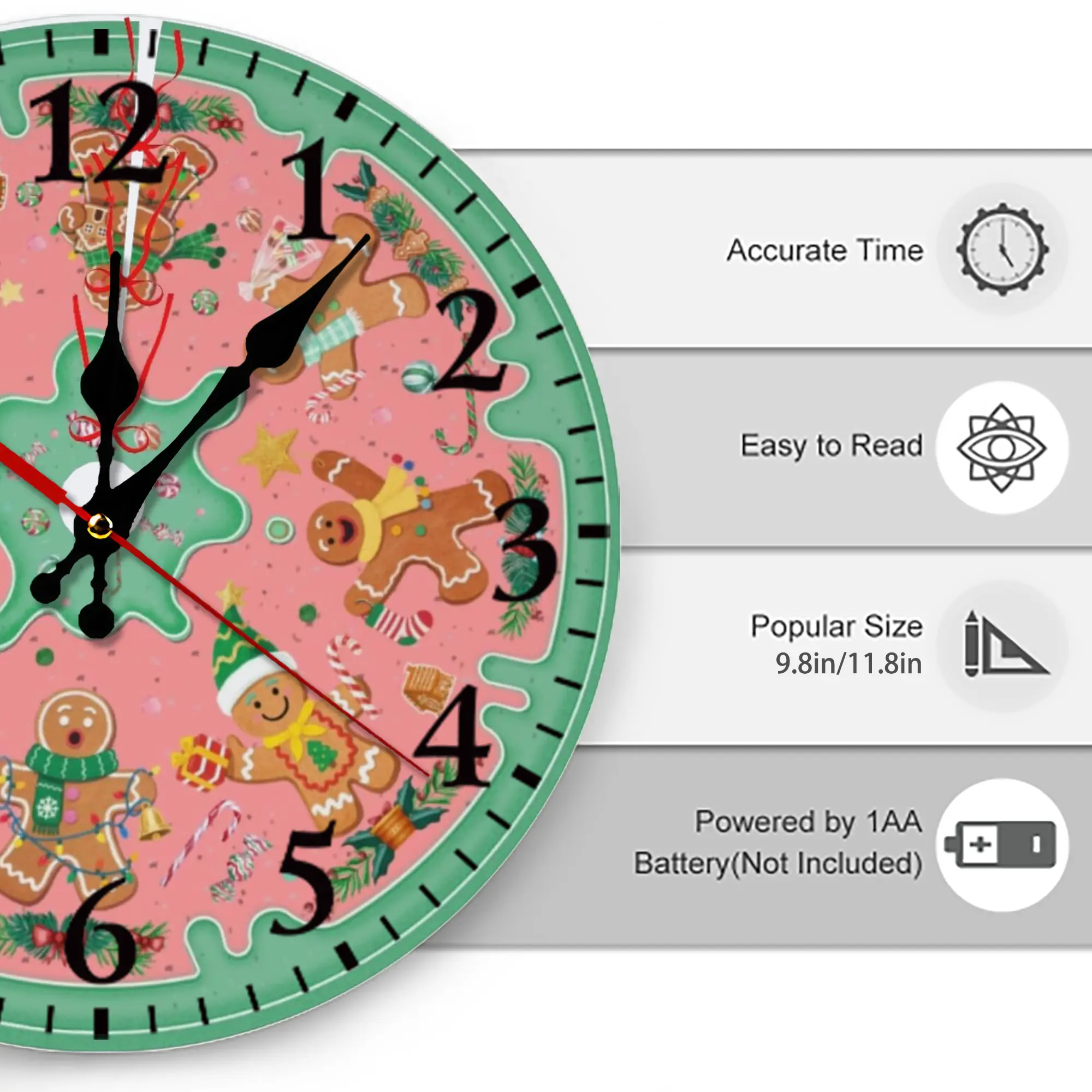 Silent Round Wall Clock – Modern & Stylish DIY Design, Durable Wood Construction, Easy To Install – Perfect For Office, Bedroom, Living Room, And More