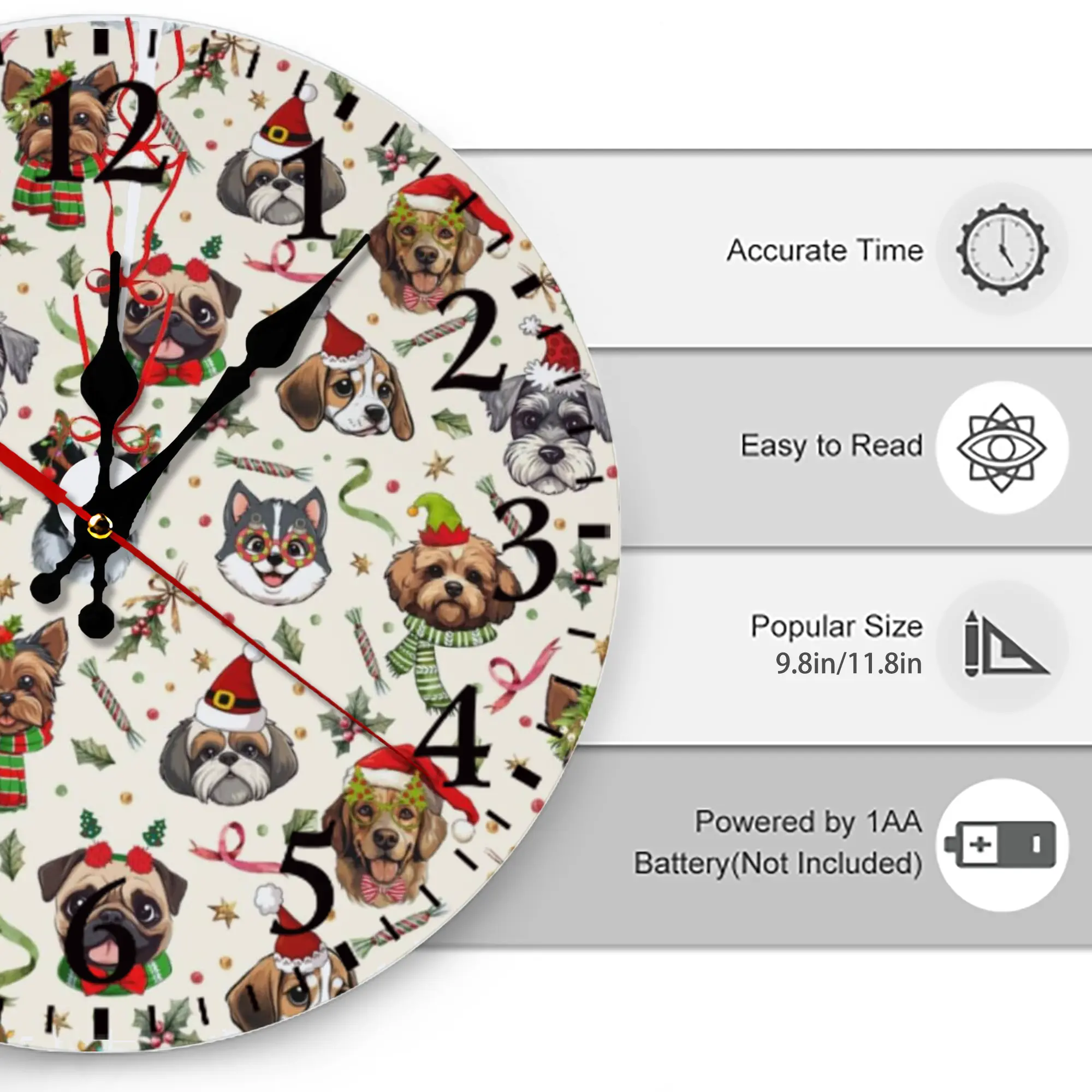 Silent Round Wall Clock – Modern & Stylish DIY Design, Durable Wood Construction, Easy To Install – Perfect For Office, Bedroom, Living Room, And More