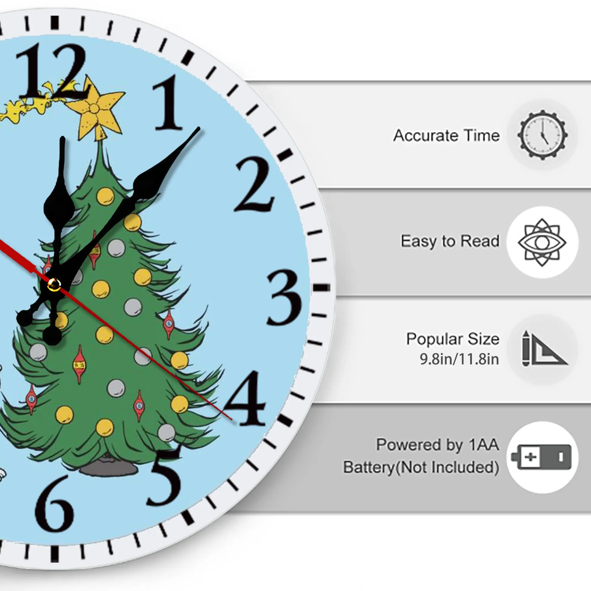 Silent Round Wall Clock – Modern & Stylish DIY Design, Durable Wood Construction, Easy To Install – Perfect For Office, Bedroom, Living Room, And More