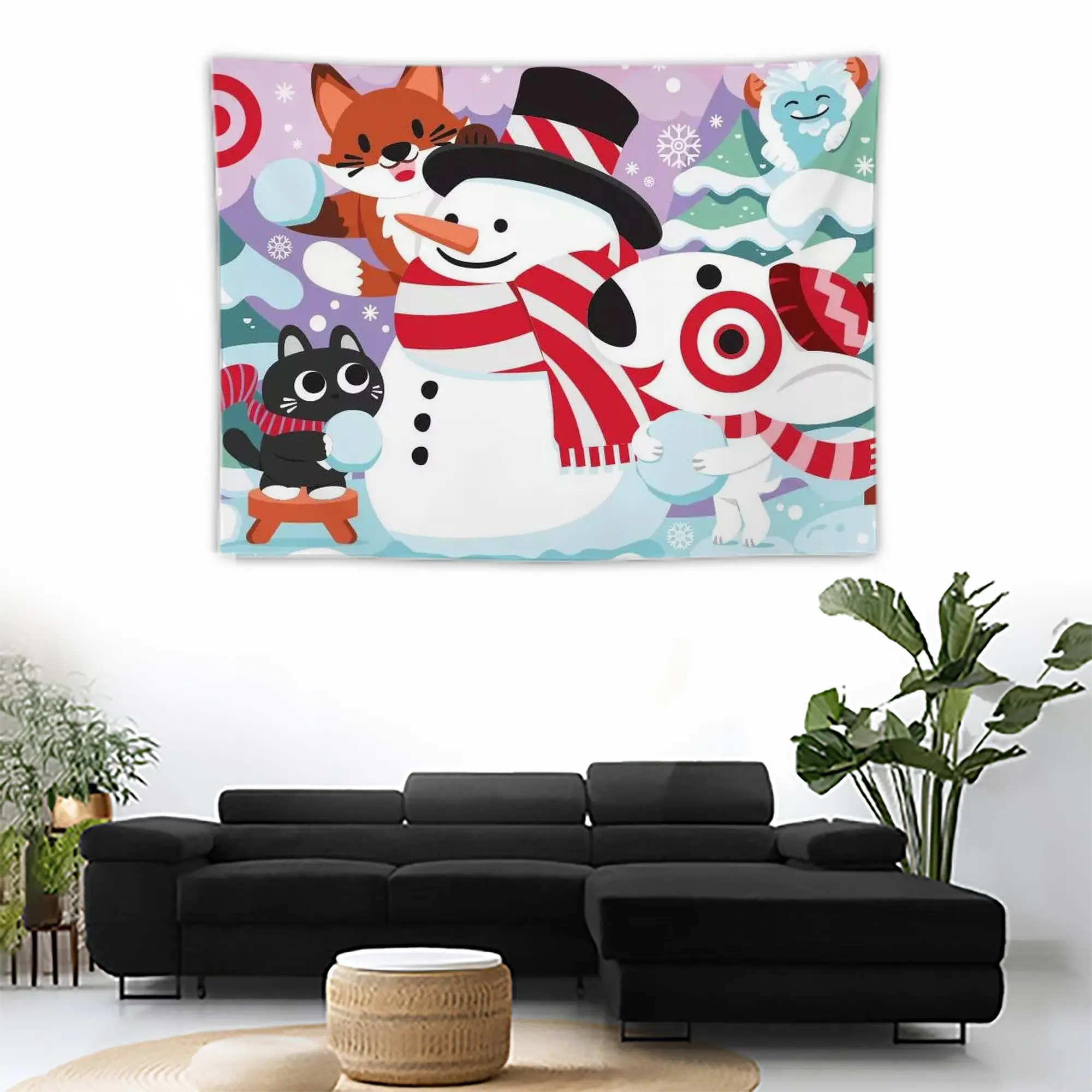 Wall Tapestry For Bedroom Aesthetic – Boho Style Polyester Fabric Wall Hanging With Hooks – 60 X 90 Inch Large Size, Lightweight, Durable, Easy To Hang