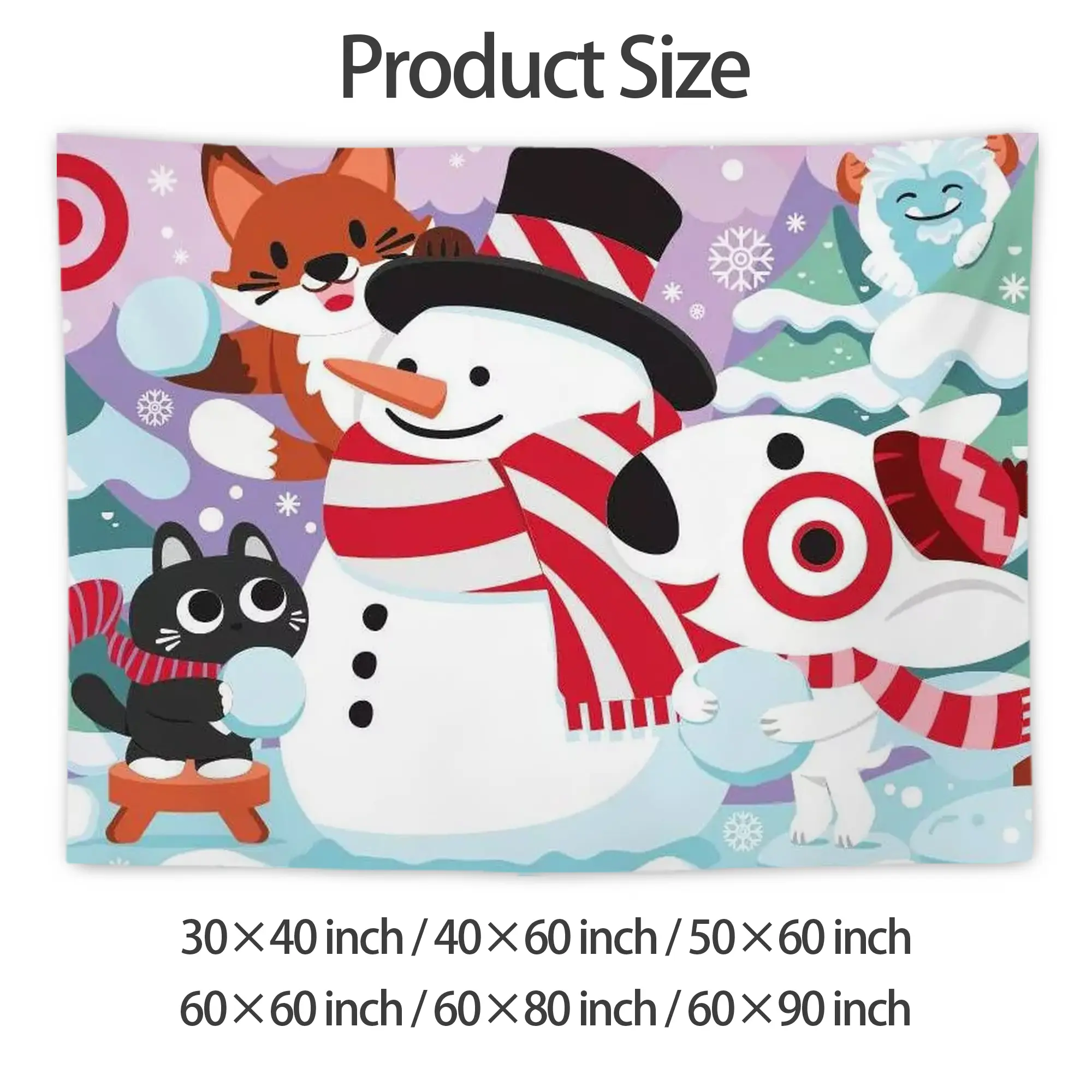 Wall Tapestry For Bedroom Aesthetic – Boho Style Polyester Fabric Wall Hanging With Hooks – 60 X 90 Inch Large Size, Lightweight, Durable, Easy To Hang