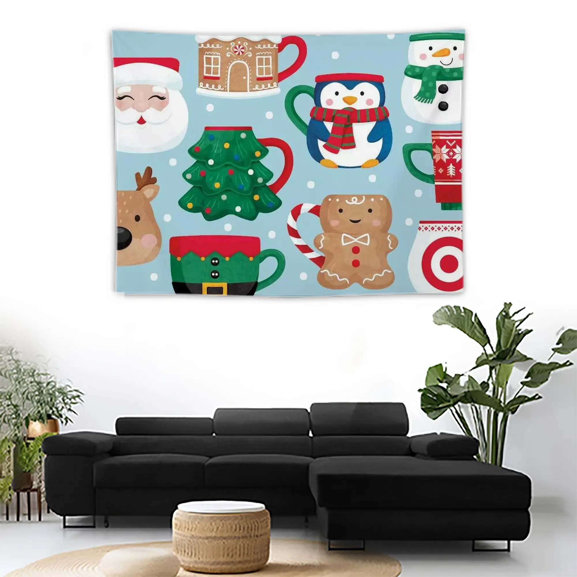 Wall Tapestry For Bedroom Aesthetic – Boho Style Polyester Fabric Wall Hanging With Hooks – 60 X 90 Inch Large Size, Lightweight, Durable, Easy To Hang