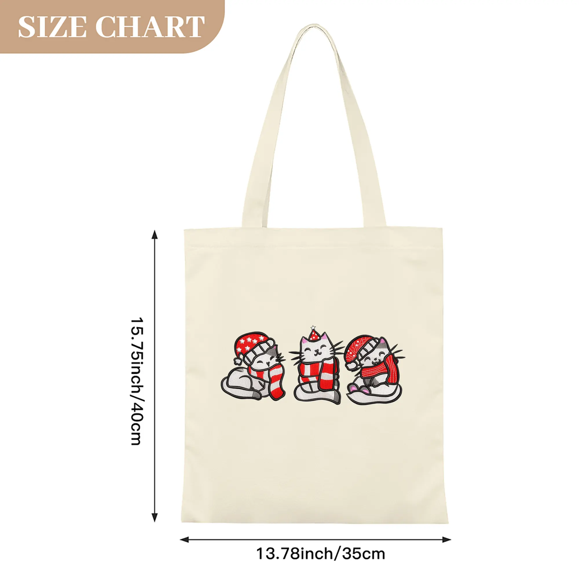 Heavy-Duty 12oz Canvas Tote Bag — Large Capacity Reusable Shopping & Travel Bag with Heat-Transfer Print, Wide Reinforced Handles (80% Polyester, 20% Cotton)